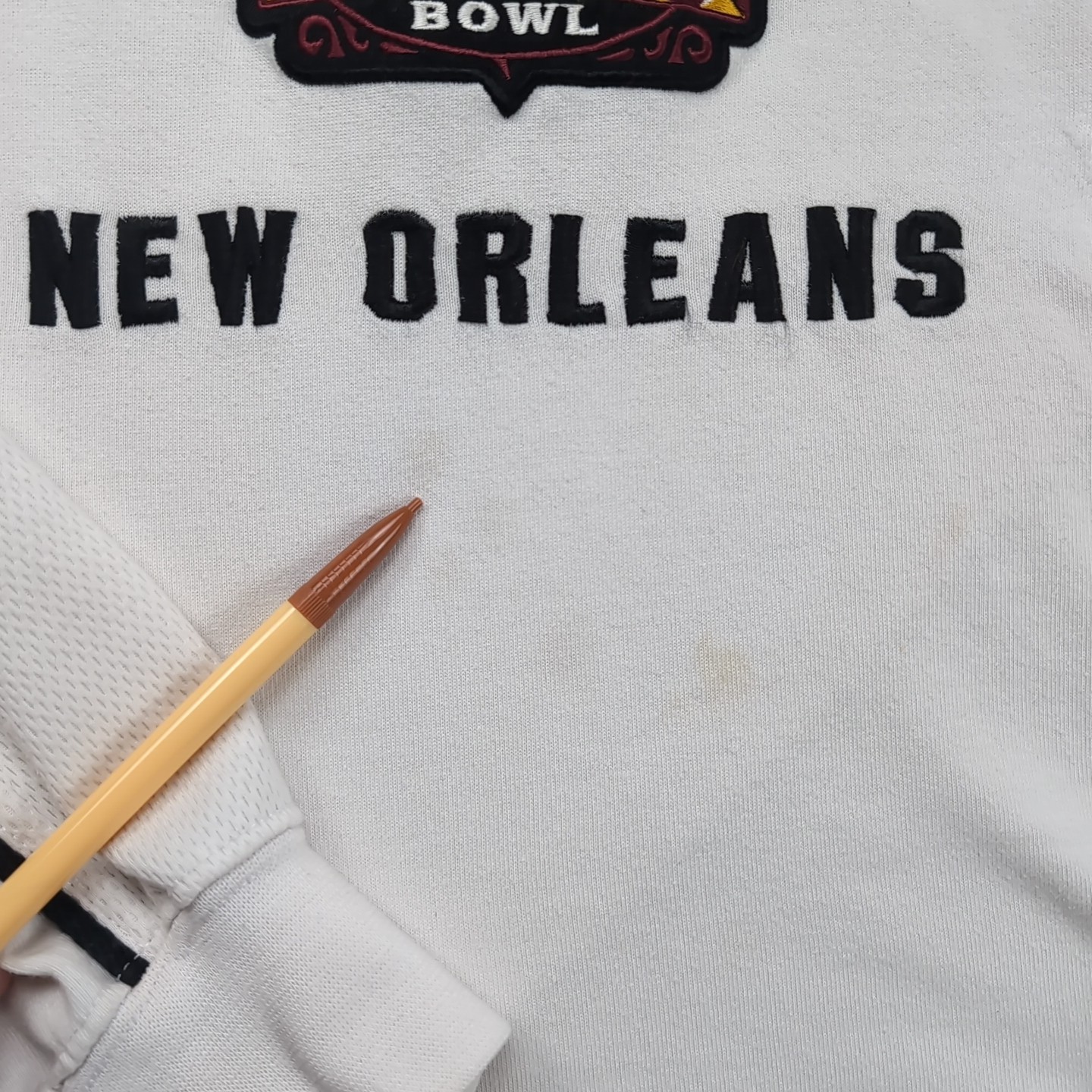 Lee Sport Vintage Men’s 2XL Tom Brady’s First Super Bowl XXXVI New Orleans*stain