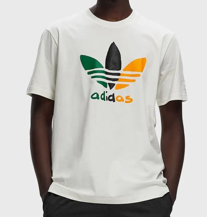 NEW MEN’S ADIDAS ORIGINALS MULTI COLOR TREFOIL SHIRT ~SIZE MEDIUM #IX6716