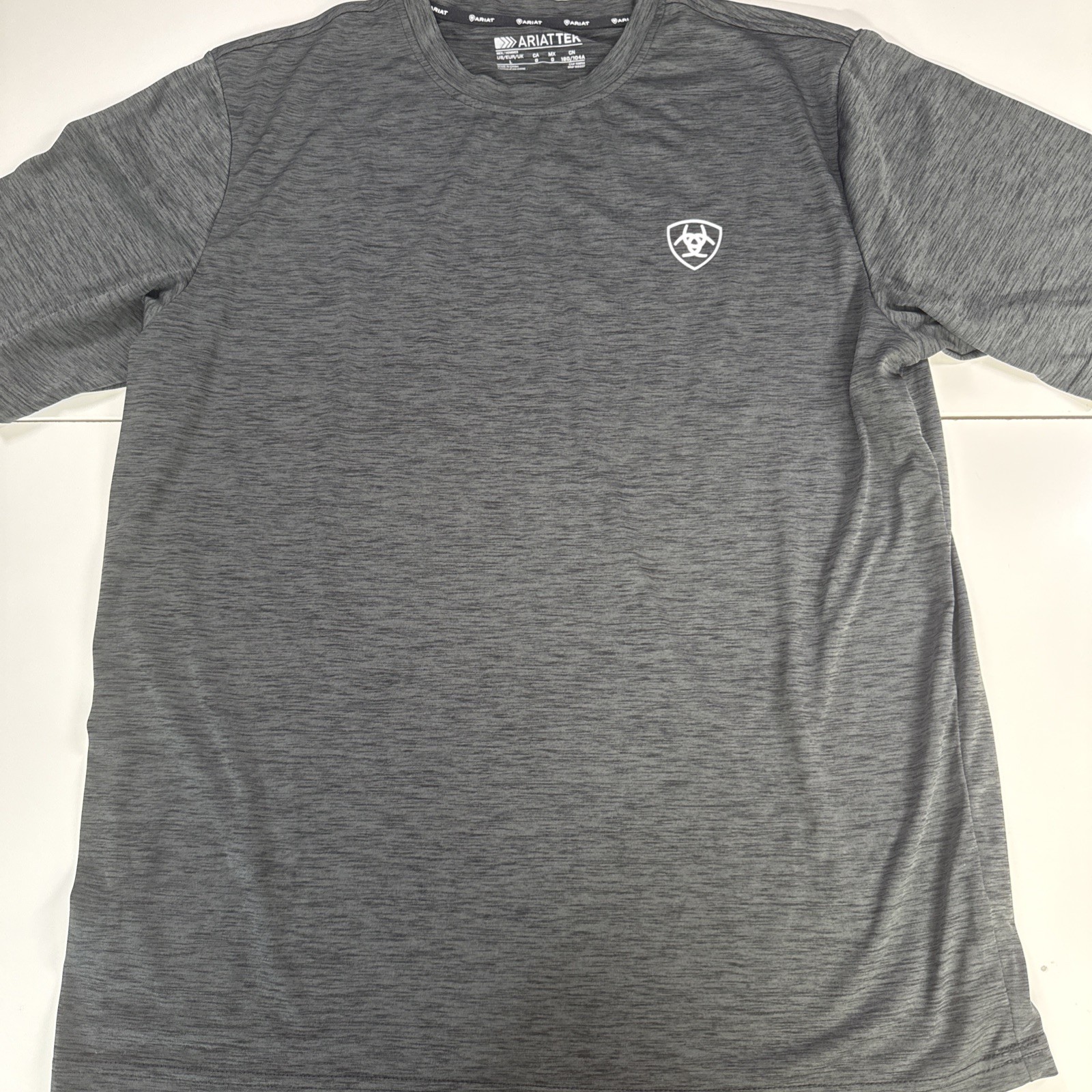 ARIAT TEK Men’s Large Short Sleeve Shirt Black USA, Free Shipping!