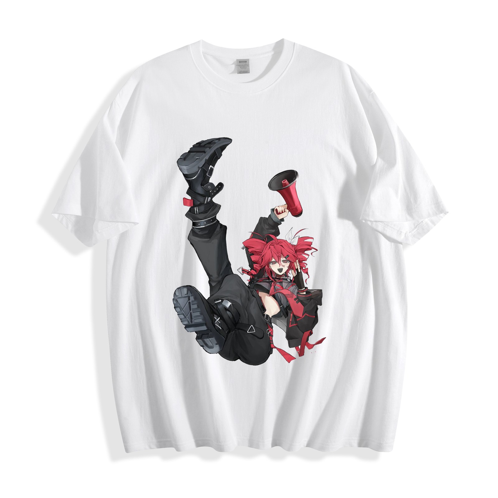 Dynamic Shout Kasane Teto T-Shirt – Red-Black Armor Design Unisex Tee