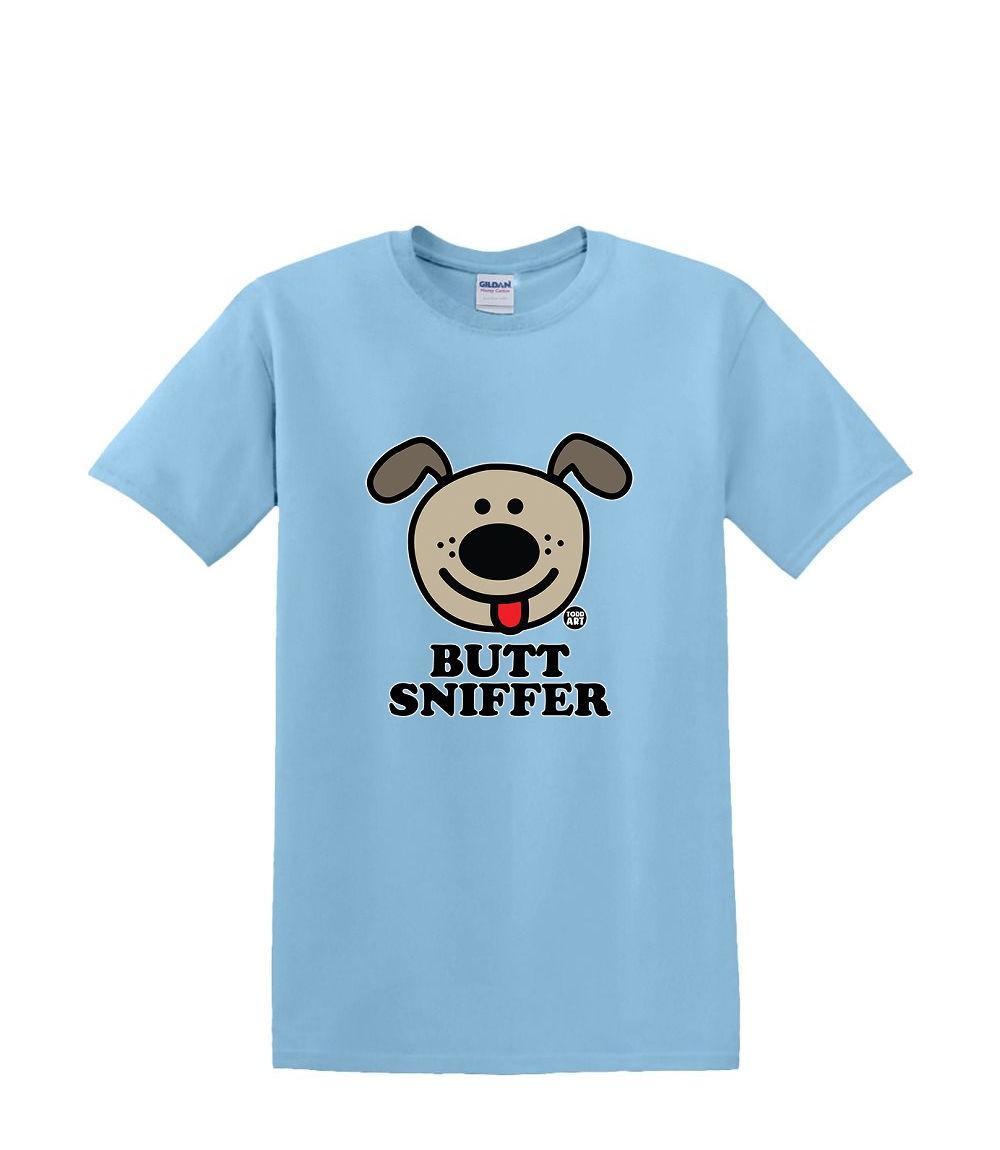 S to 2XL 3XL – BUTT SNIFFER dog – funny pet classic fun adult