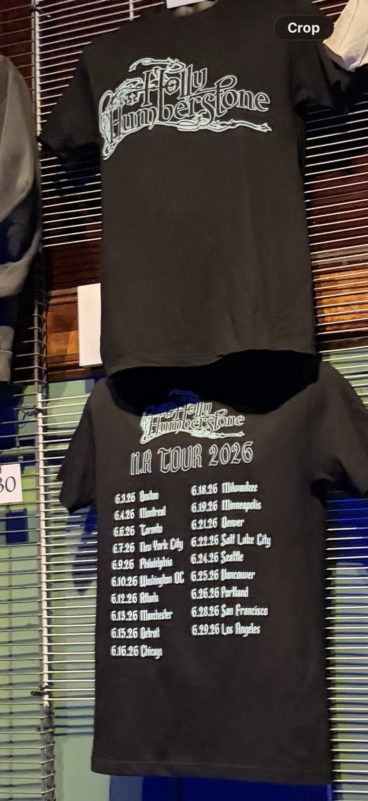 Holly Humberstone N.A. Tour 2026 T Shirt Reprint