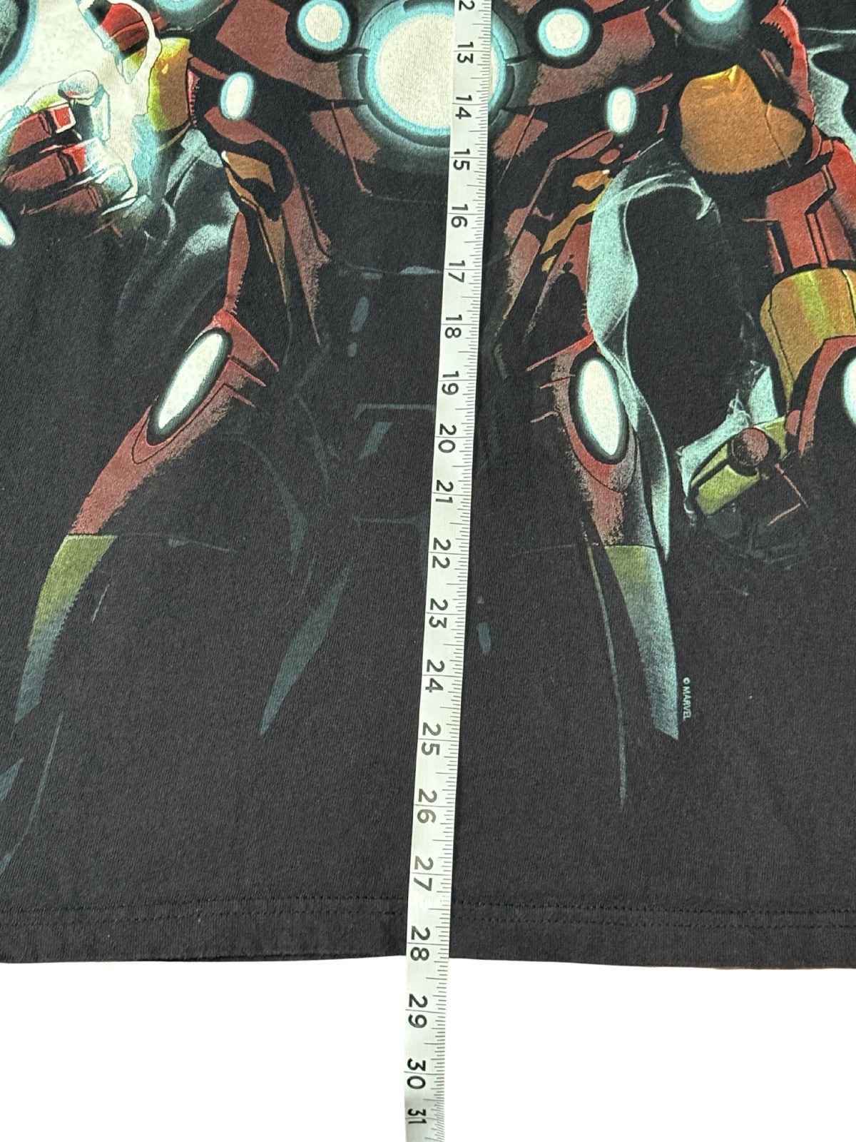 Vintage Marvel Iron Man Black Shirt Delta Pro Weight Y2K Size 2XL