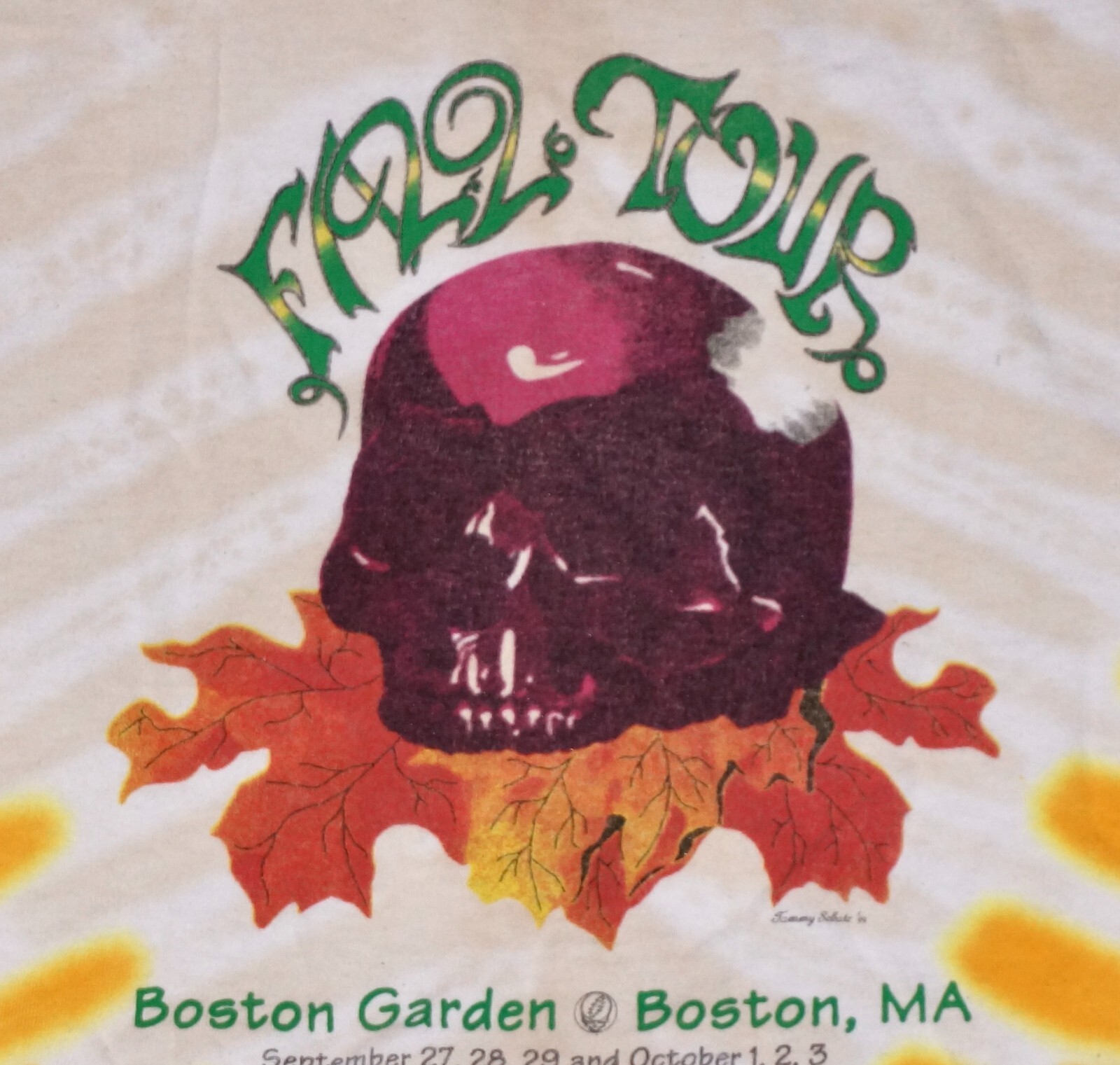 1994 Vintage GRATEFUL DEAD FALL TOUR Tie-Dye 100% Ultra Cotton T-Shirt LARGE