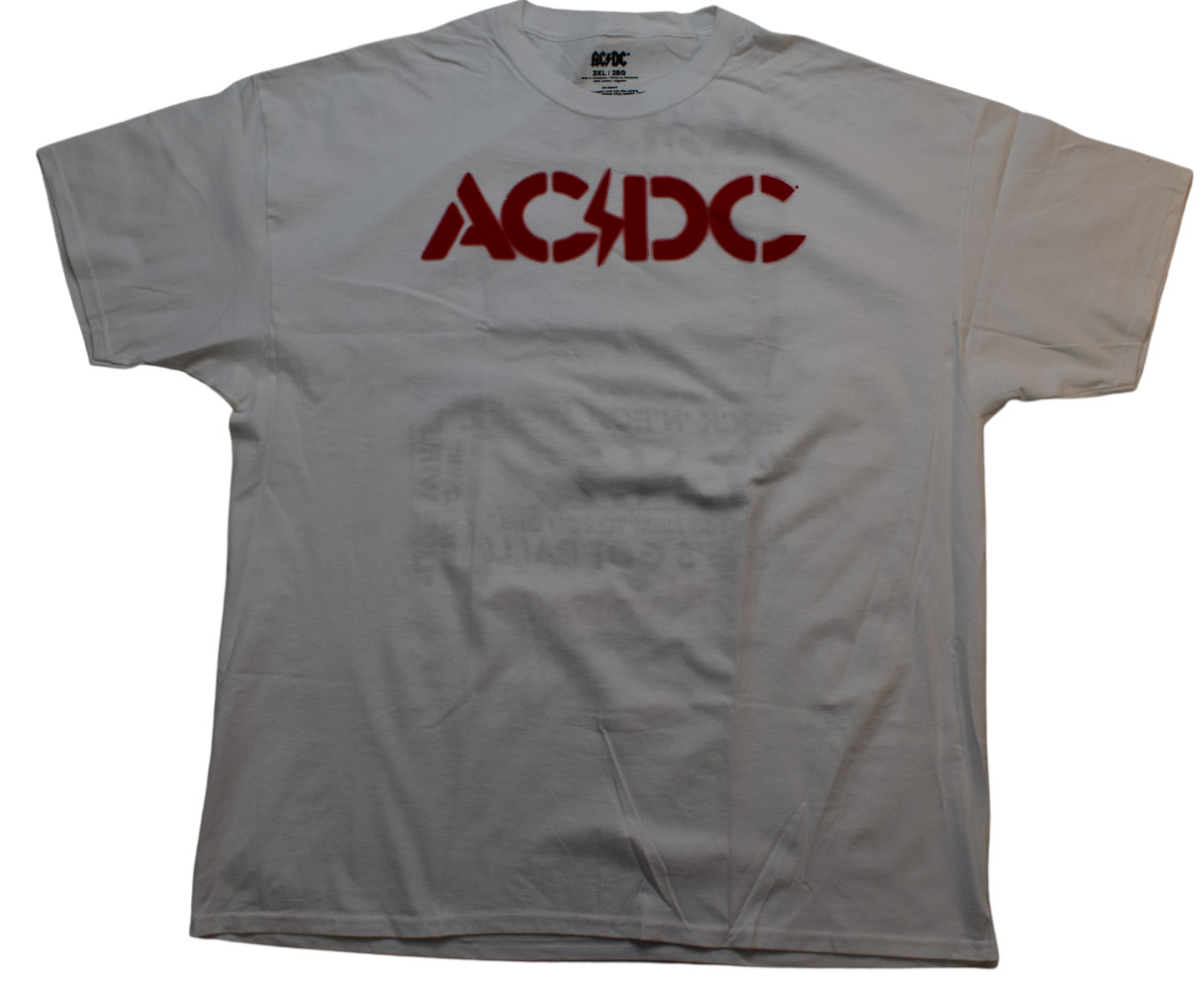 AC/DC Men’s High Voltage Album And Song Titles Front Back Design Shirt New 2XL