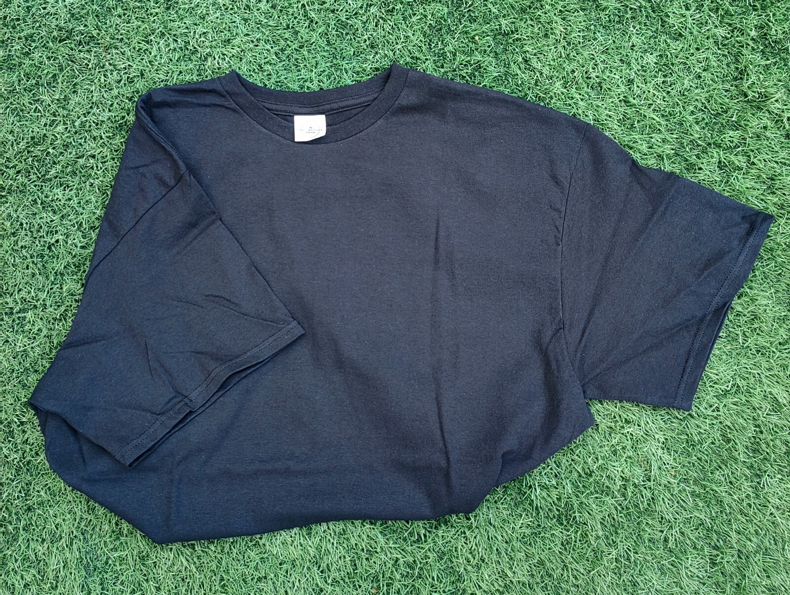 Blank T-Shirt 6 packs Unisex 100% C Crew Neck Short Sleeve Black( Size: S-XXXL )