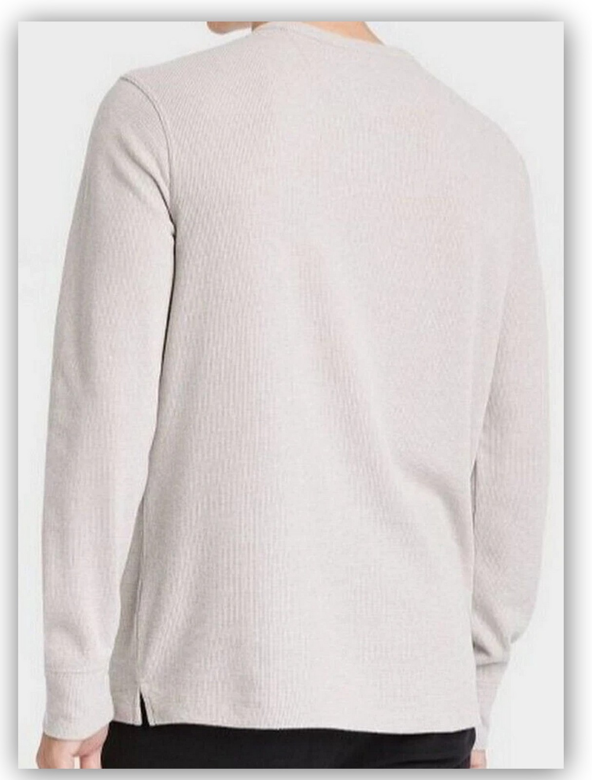Long Sleeve TEXTURED HENLEY Shirts- Goodfellow Burgundy Gray Tan White Basil 1