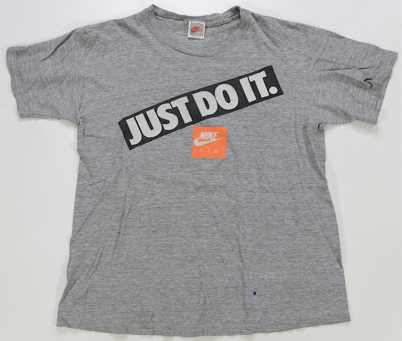 Rare VTG NIKE Air Just Do It Spell Out Swoosh Single Stitched T Shirt 80s 90s M