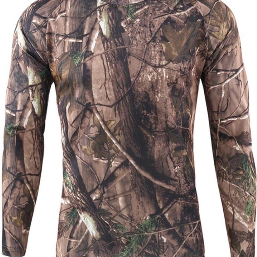 Camouflage Quick Drying Long-Sleve T-Shirt. Size: Large
