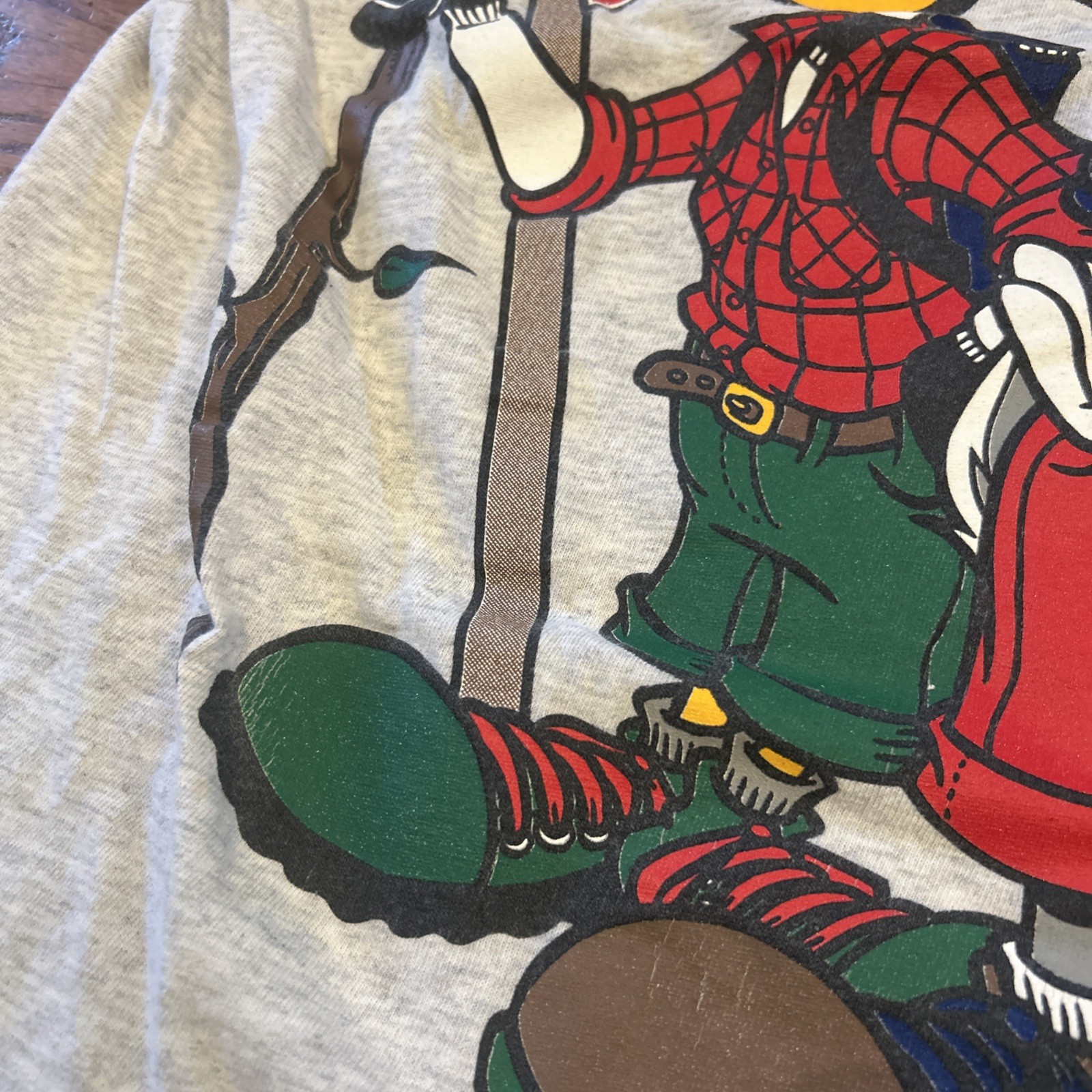 Vintage Looney Tunes Shirt Mens Medium Bugs Bunny Daffy Duck USA Flag Tee 1996