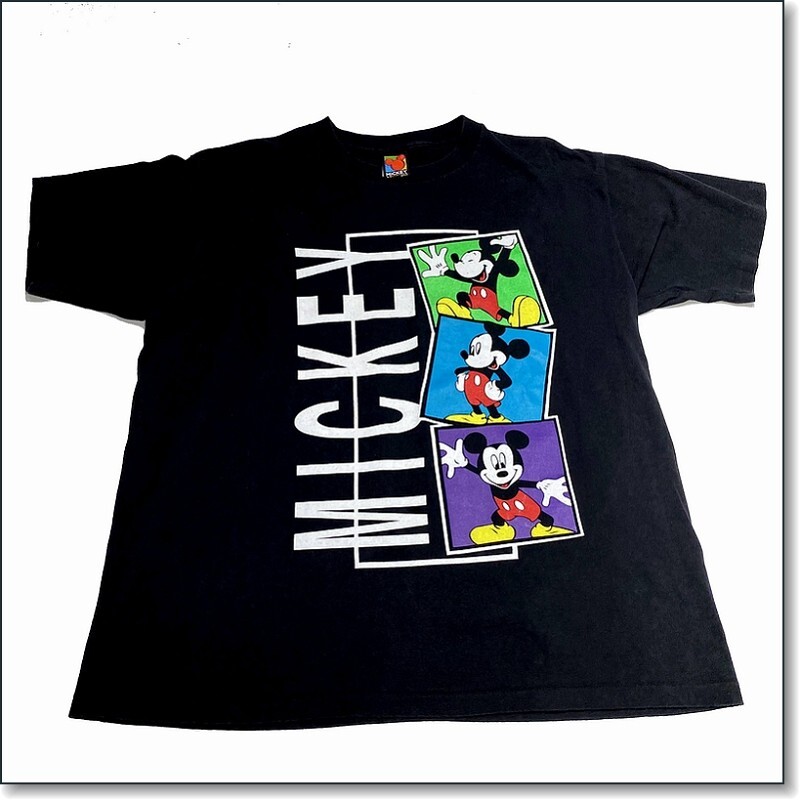 VTG Mickey Unlimited T Shirt OSFA Large Adult Mouse Disney Black USA Cartoon