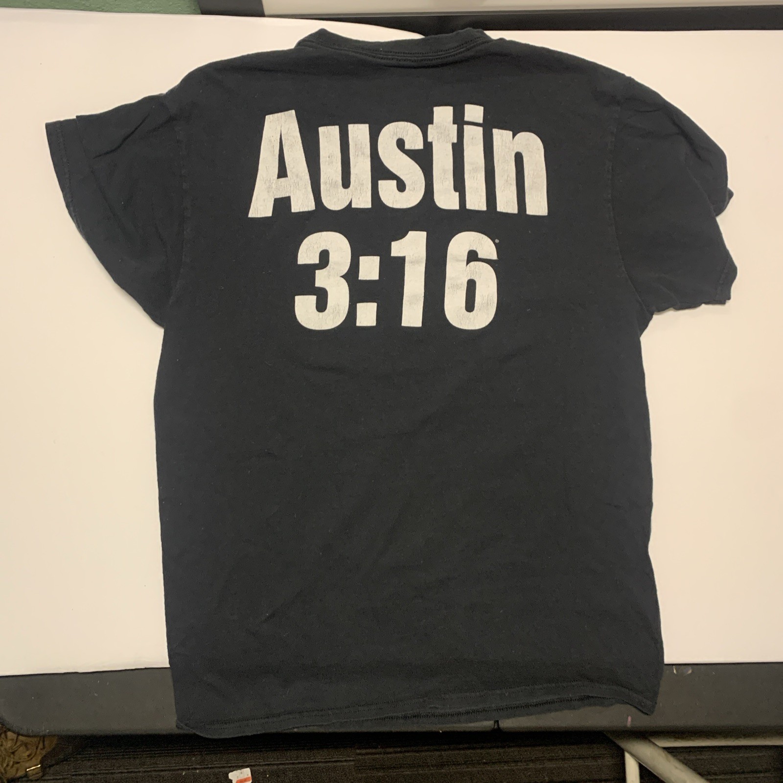 WWE Stone Cold Steve Austin Skull Austin 3:16 Graphic T-Shirt Black Medium