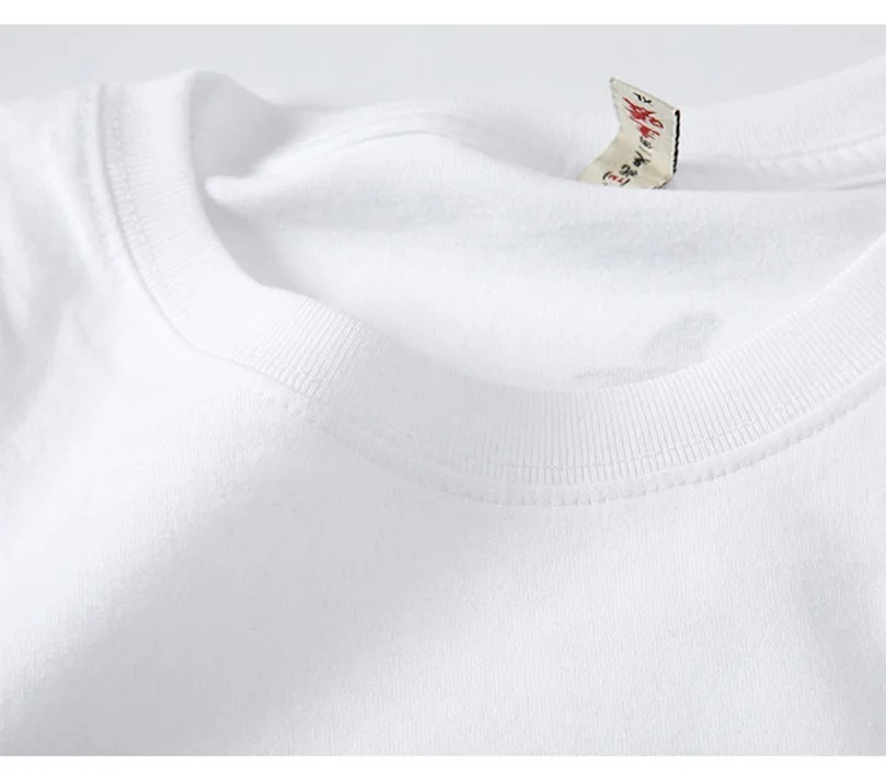 Men Embroidered Mythical Beast T-Shirt Sukajan Cotton Short Sleeve Hip Hop Tee
