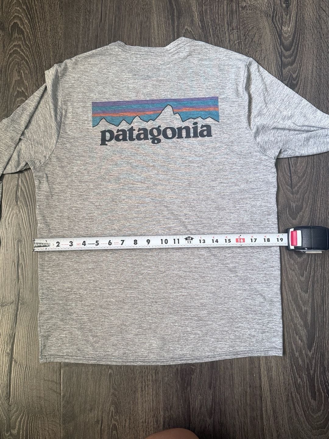 Patagonia Men’s Capilene Cool Daily Graphic Long-Sleeve Shirt in Feather Grey