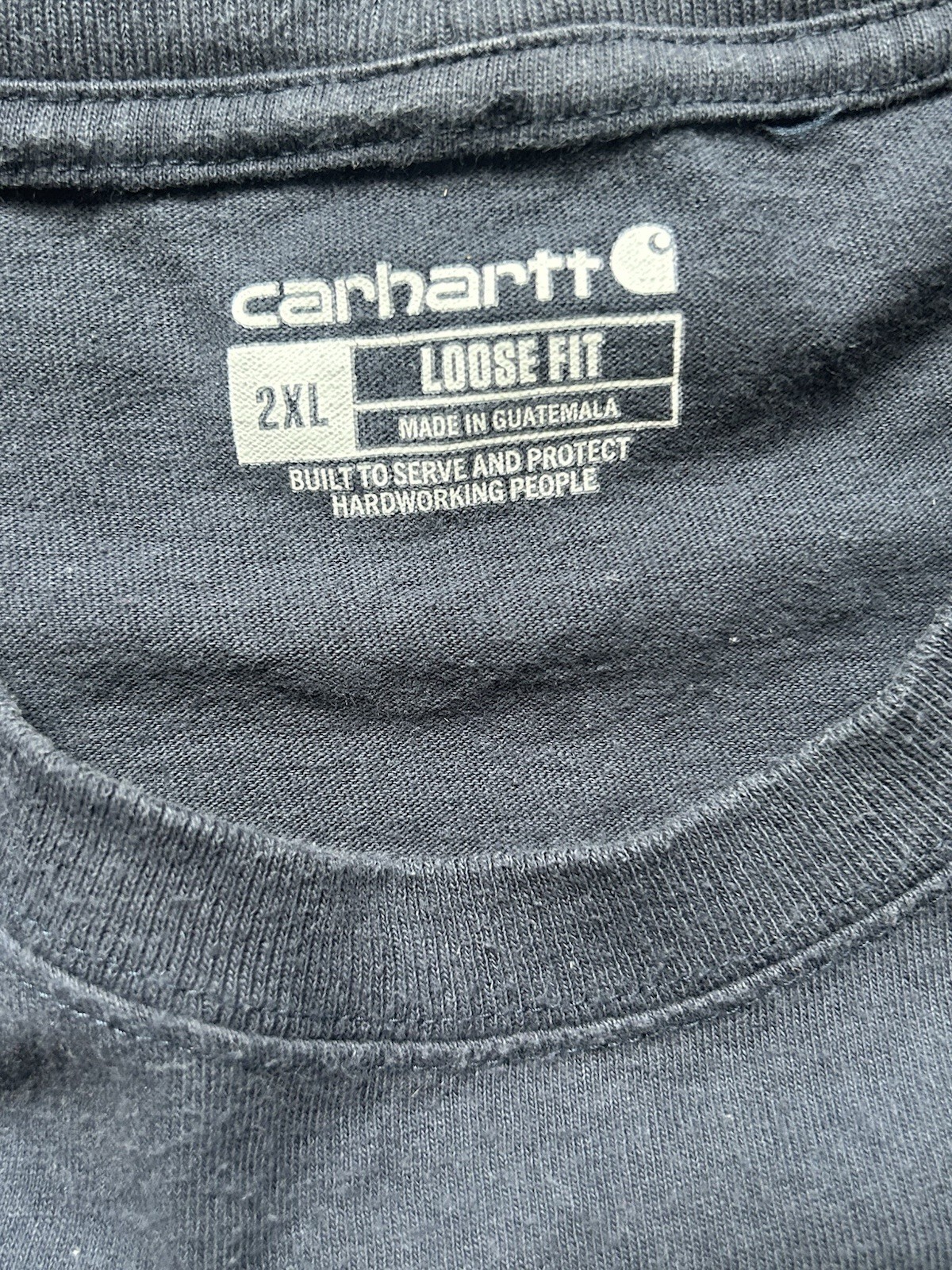 Carhartt Men’s Long Sleeve T-Shirt Crew Neck Blue, Size XXL
