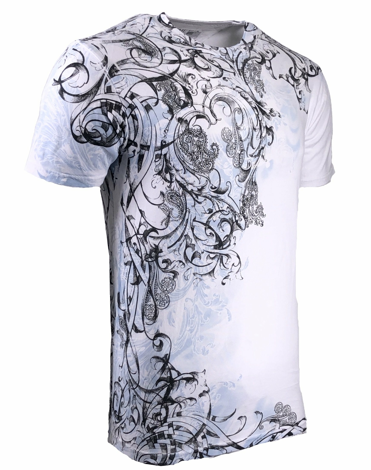 Xtreme Couture by Affliction Men’s T-Shirt SCRAP HEAP Biker White MMA