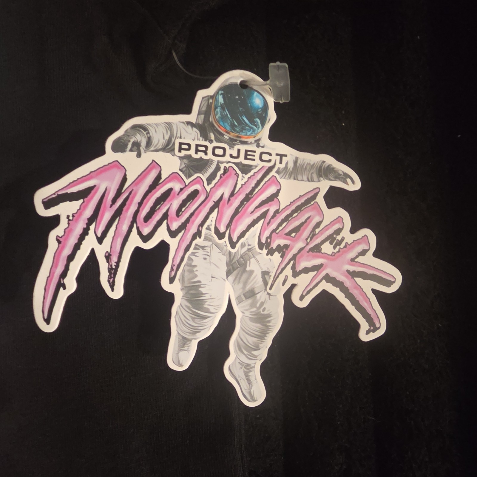Project Moonwalk Men’s Large Black Space Graphic Print T-Shirt Regular Fit