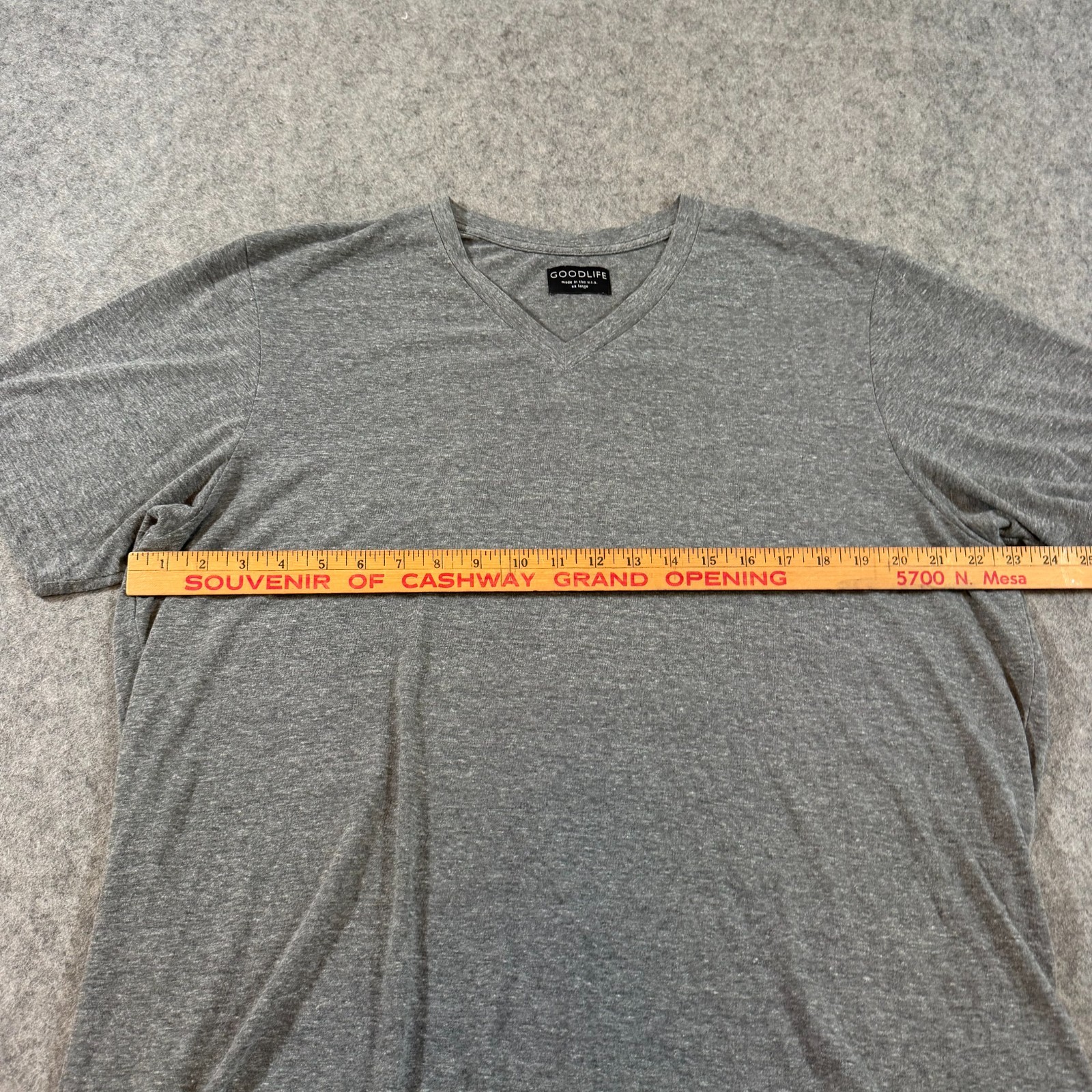 Goodlife Heathered Gray Tri-Blend Short Sleeve V-Neck T-Shirt Men’s Size XXL