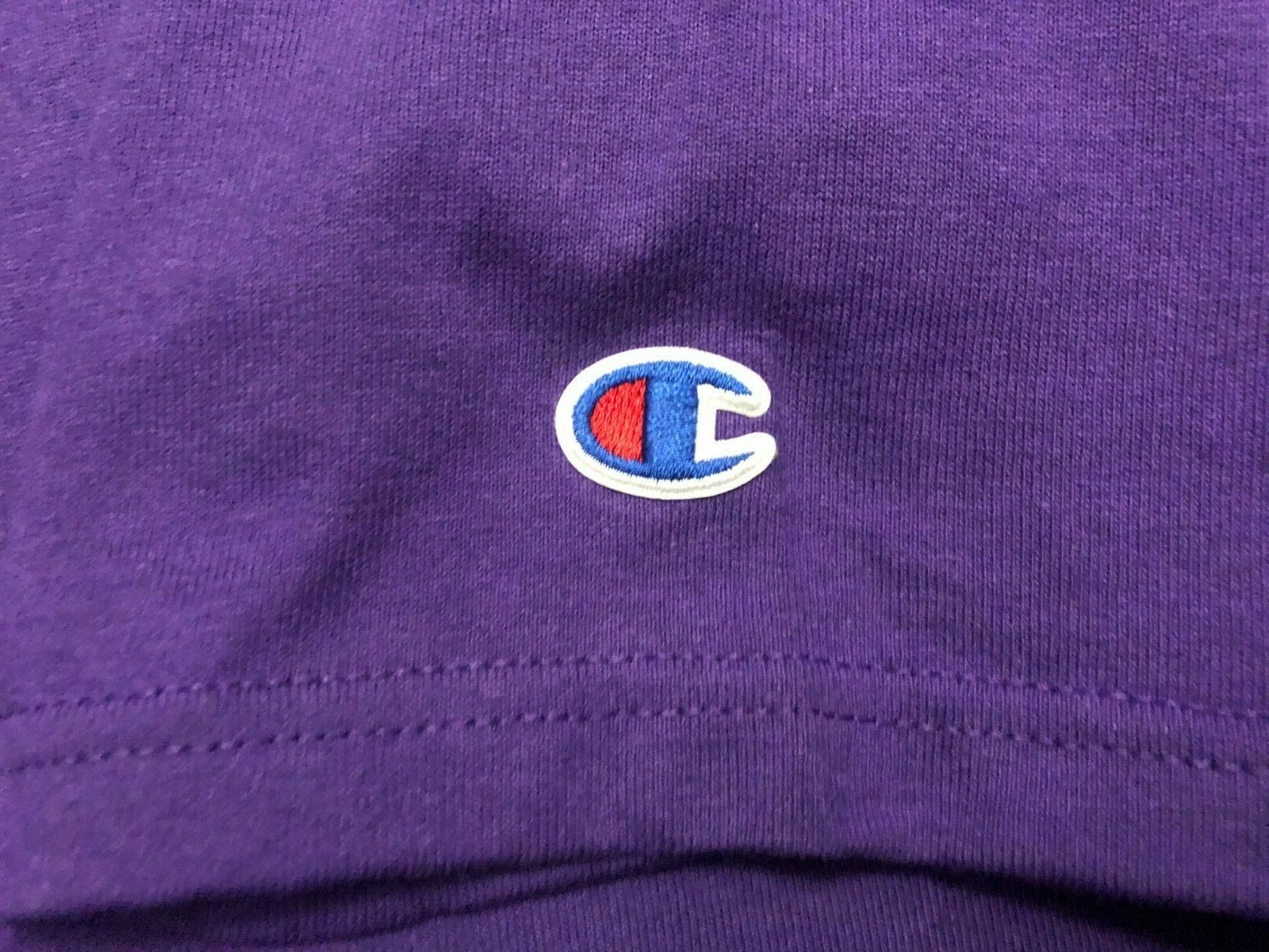 NEW CHAMPION ATHLETIC APPAREL T SHIRT MENS MEDIUM PURPLE BLANK TEE SPORTSWEAR M