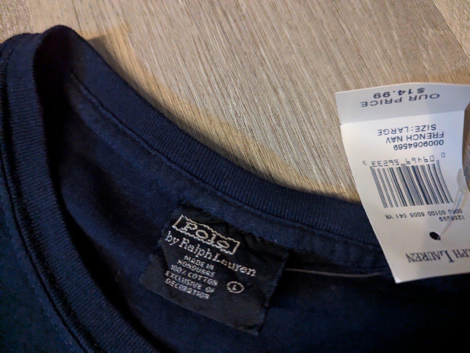 Vintage Polo Ralph Lauren T Shirt Blue Mens Large NWT