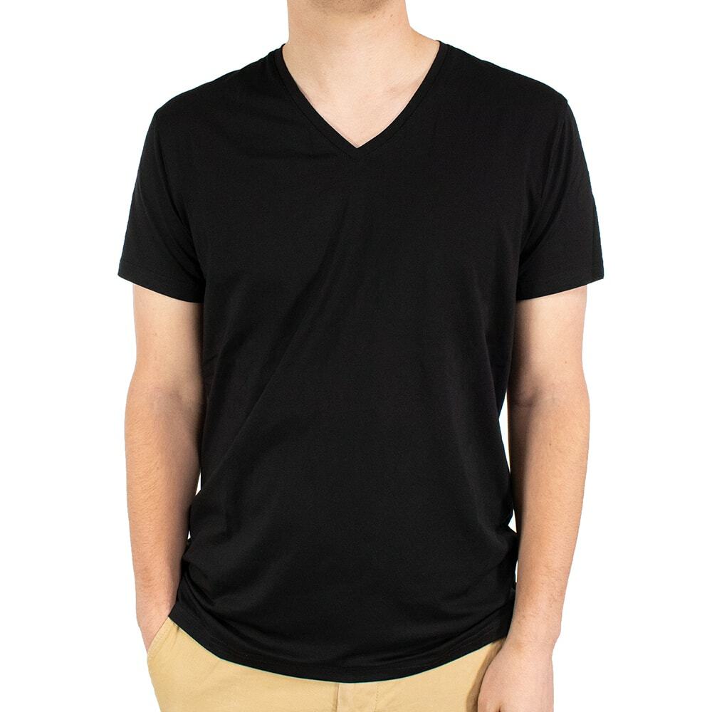 GOLBERG 3pk Men’s V-Neck T-Shirt Undershirt – SUPER SOFT Cotton Polyester Blend