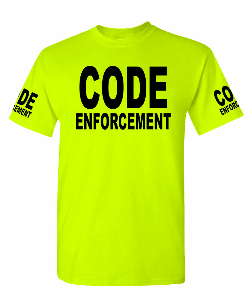 Code Enforcement safety high visibility Tee Work T shirt