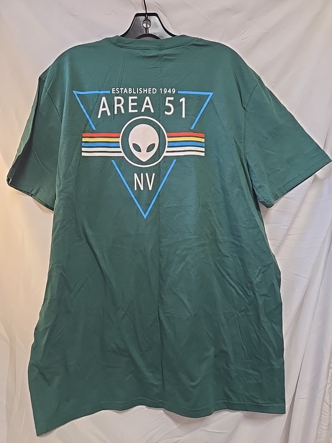 NWT Dist Rict Crewneck T-Shirt Mens Sz XLarge Green Stablished 1949 Area 51 NV