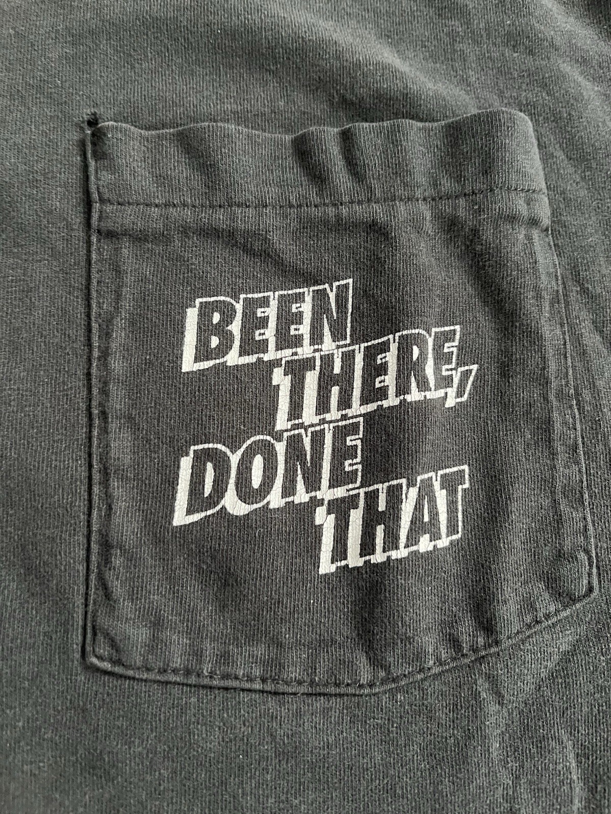 VintageAmerican Trucker Rip Griffin Travel Center Black Pocket Graphic Tee