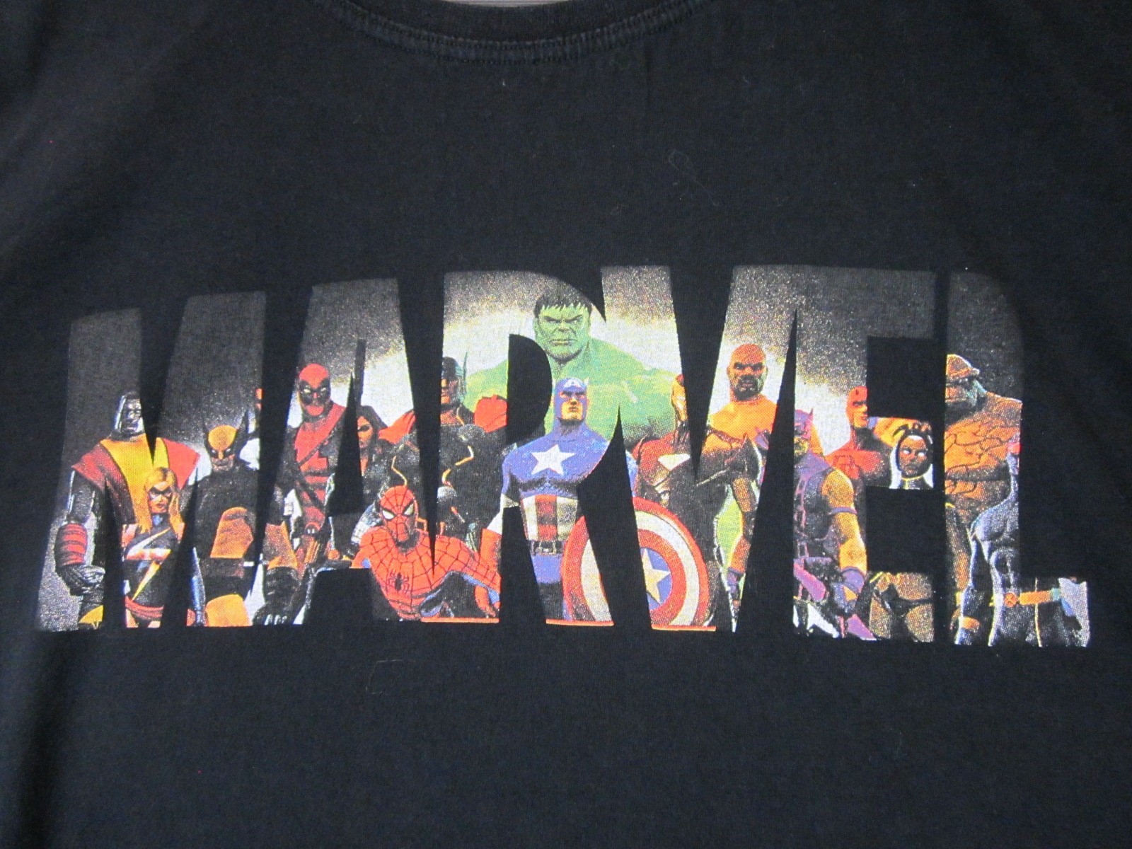 Marvel Logo Thanos Avengers Super Hero Adult Graphic Men’s T-Shirt Black Large