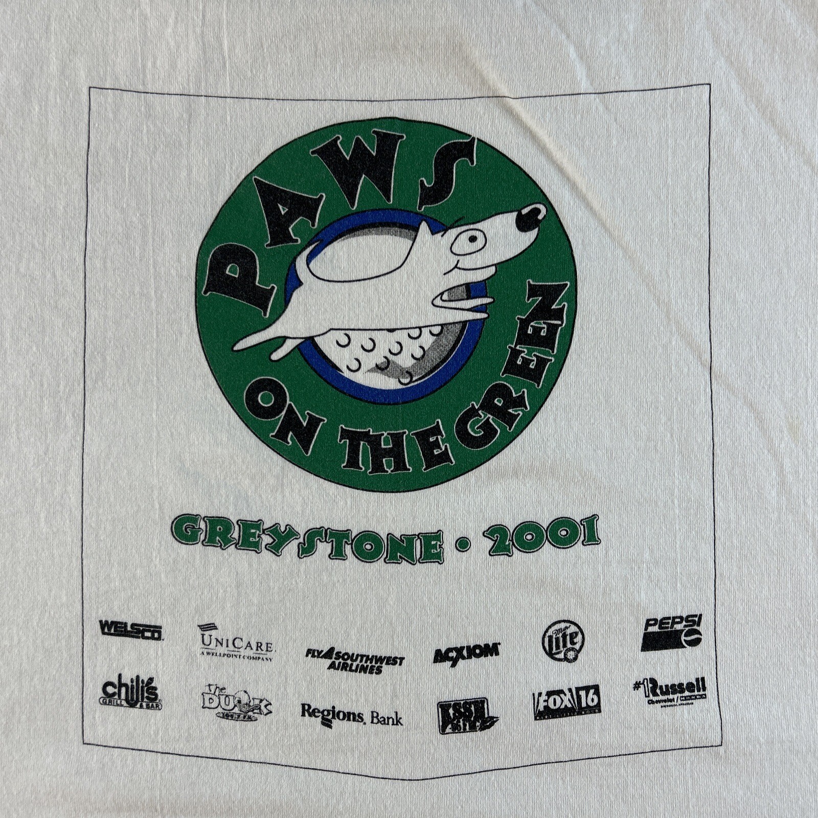 VINTAGE Paws On The Ground Shirt Mens 2XL XXL Arkansas Greystone Y2K SKU3977