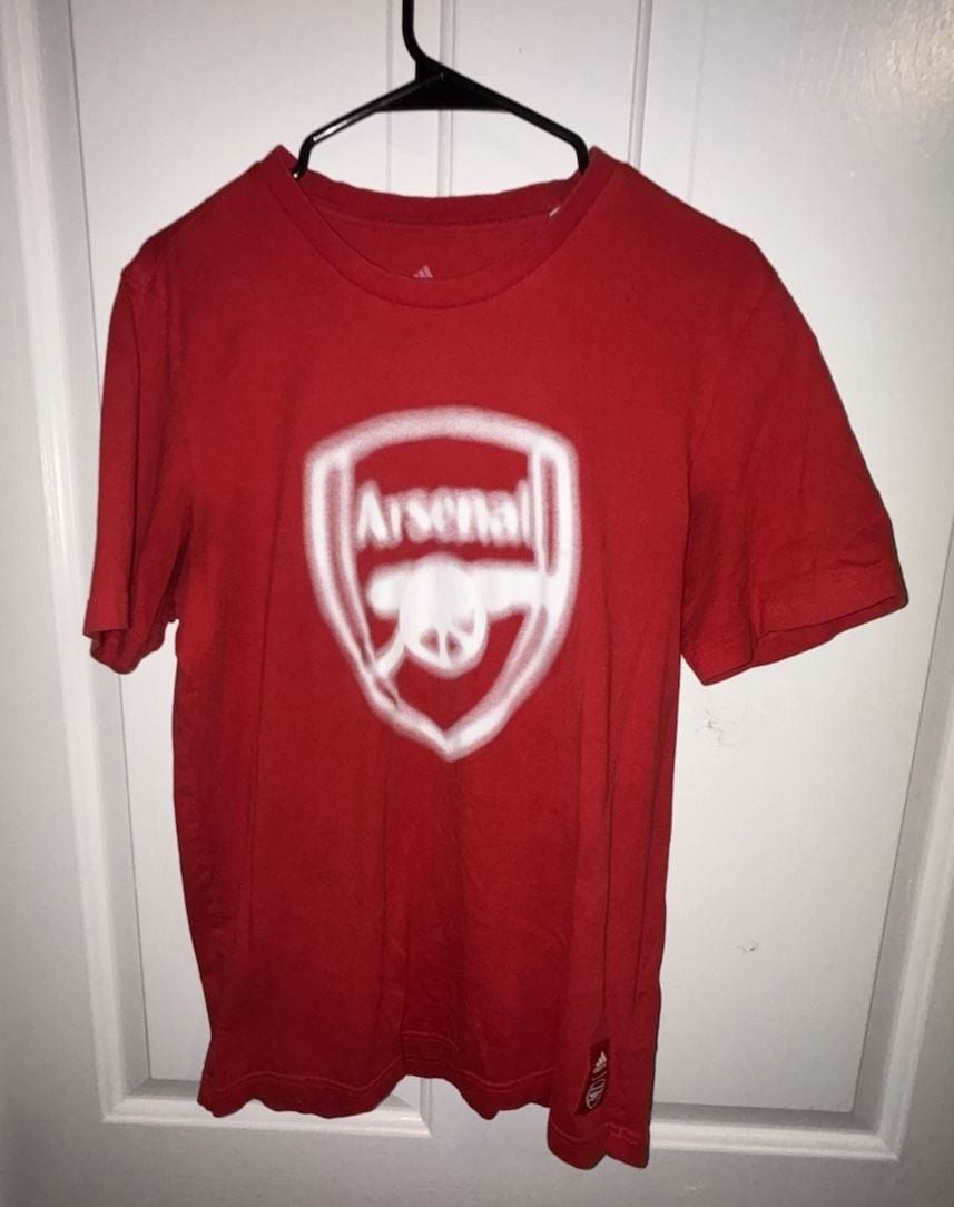 Adidas Arsenal FC Red Logo Graphic Short Sleeve T-Shirt