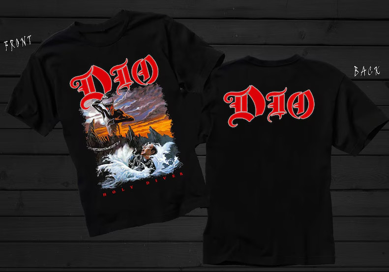 New D T G DIO Holy Diver Artwork Shirt – Unisex Print Tee – S,M,L,XL,2XL-5XL