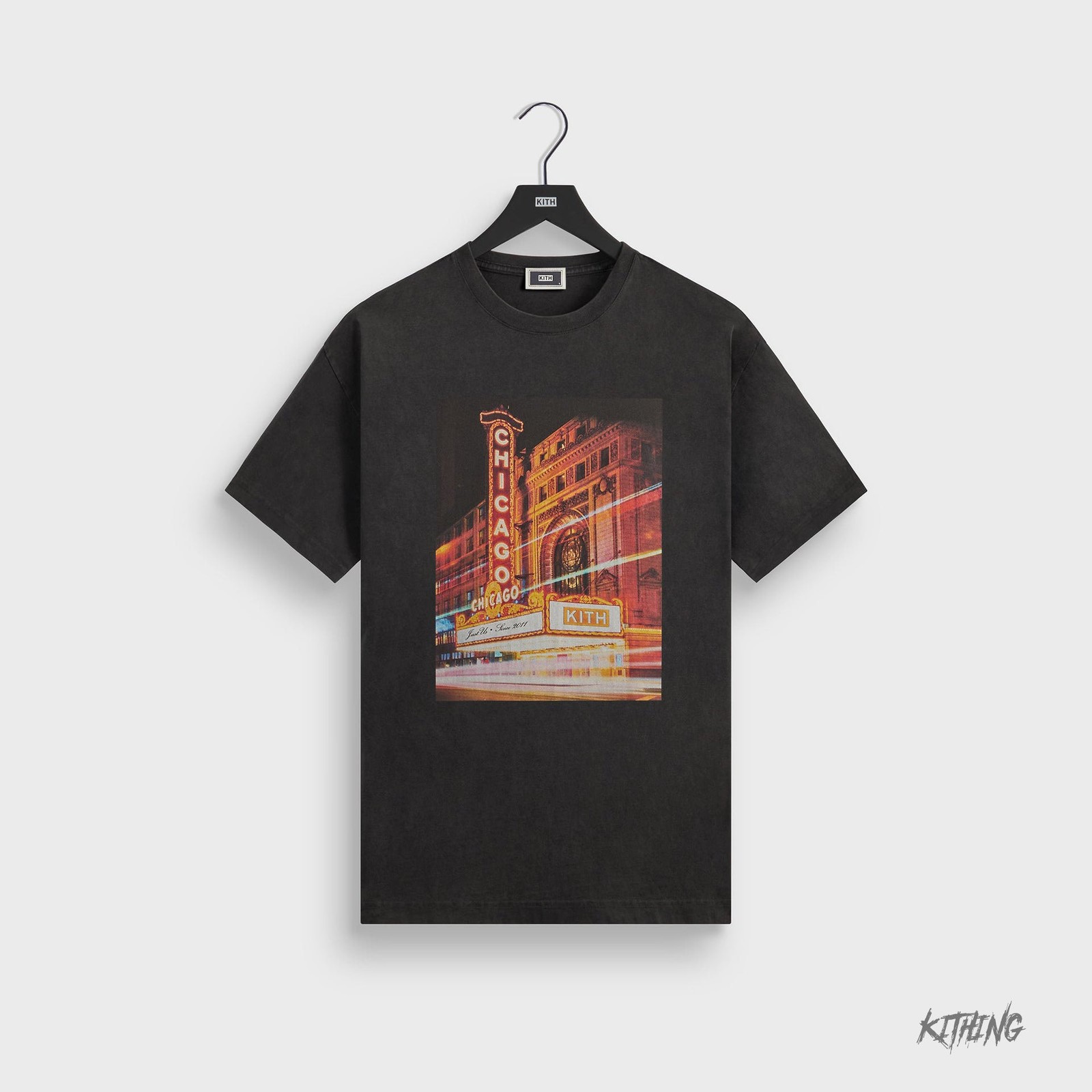 KITH 25SS Chicago Vintage Washed Cotton Relaxed Tee UNISEX