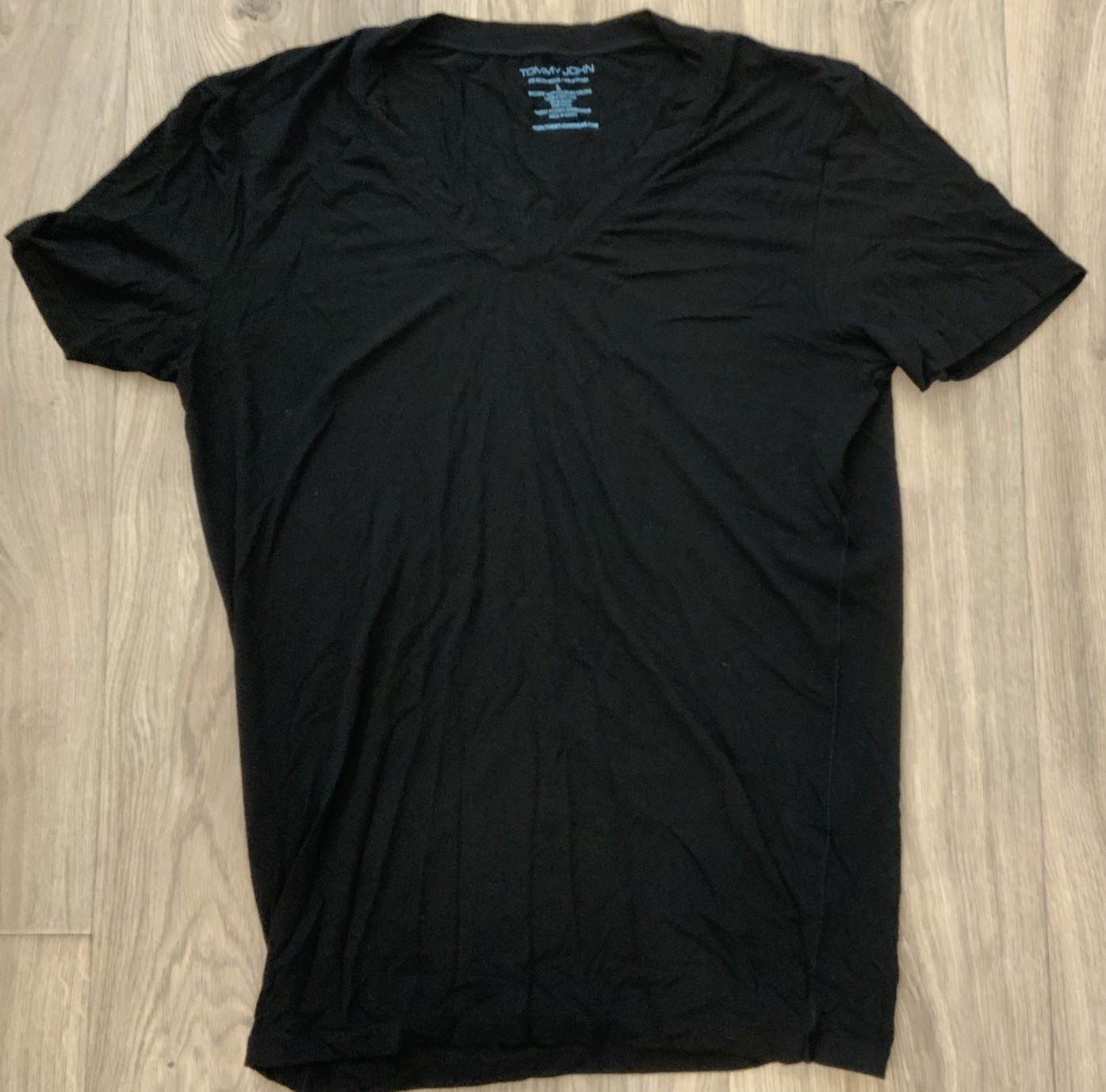 Tommy John Unisex T Shirt Large Pima Cotton Spandex V Neck Memory Coller