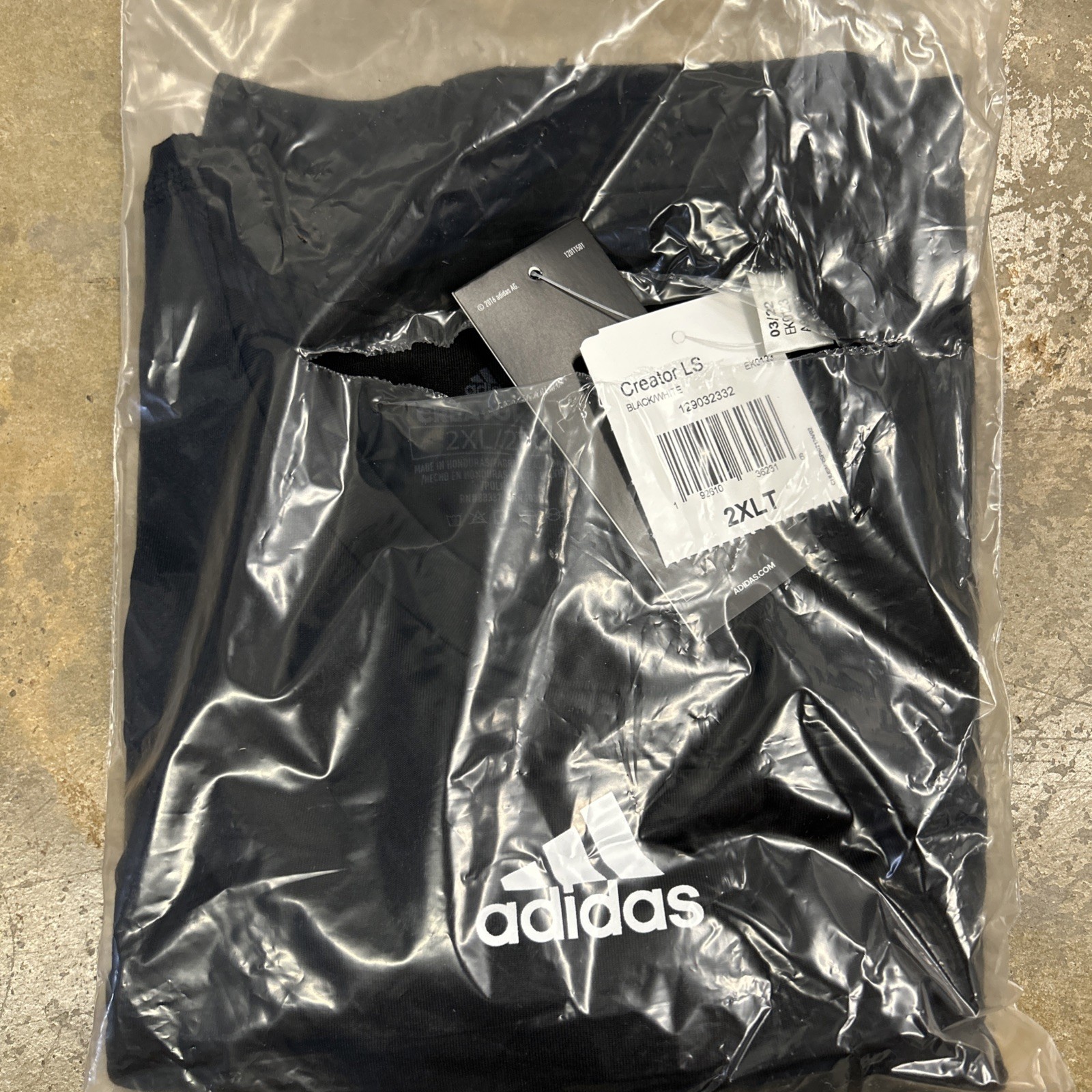 Adidas Creator Long Sleeve Tee -Tall- Black EK0123 Men’s Size 2XLT NWT