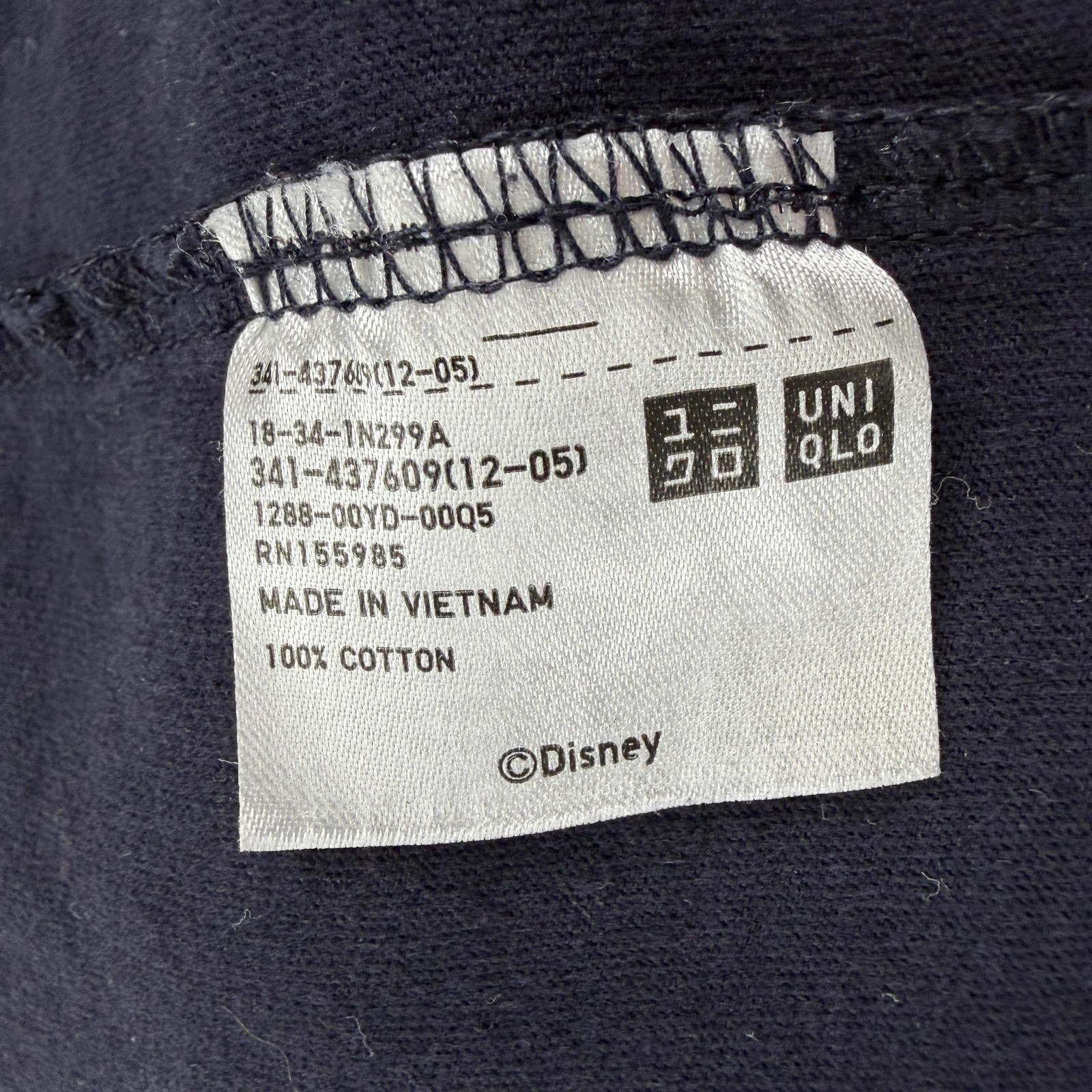 Uniqlo UT Mickey Mouse Shirt Mens Medium Blue Pocket Graphic Feet Tee T-Shirt