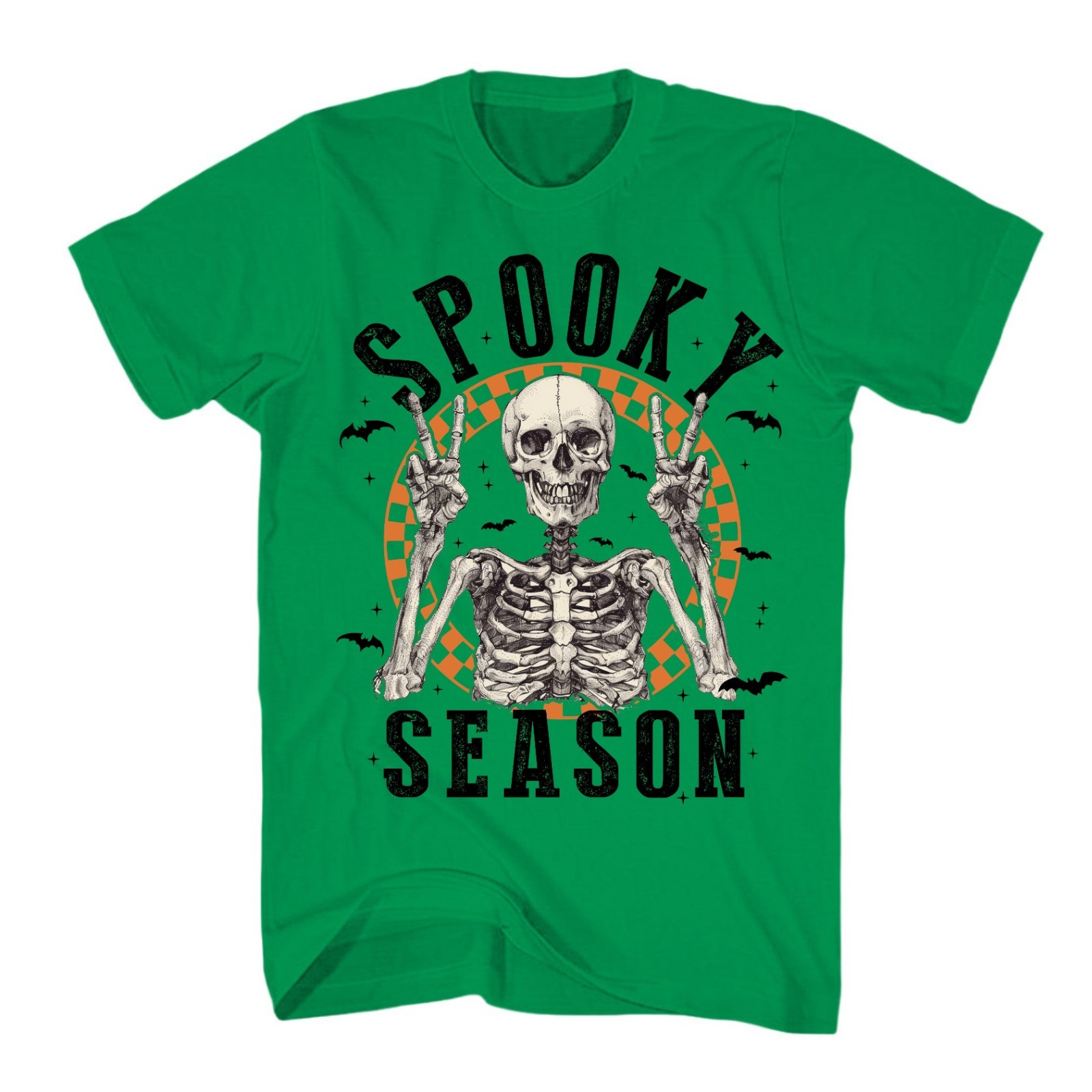 Halloween Shirt Vintage Retro Skeleton Scary Spooky Season Funny Novelty T-Shirt