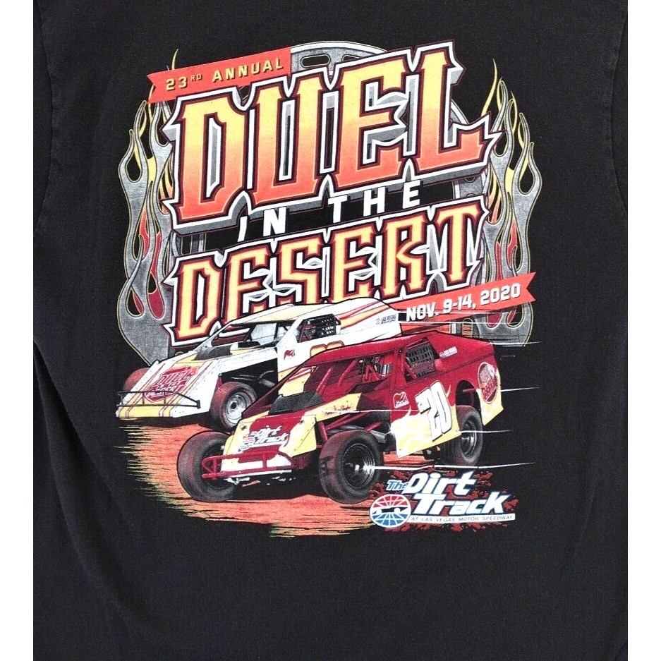 23rd Annual Duel in the Desert Las Vegas Motor Speedway T Shirt Mens Large Black