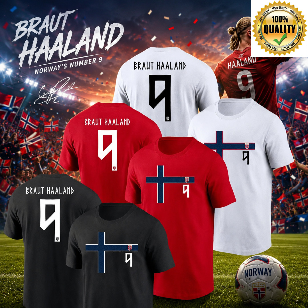 Norway #9 Soccer Shirt, Norway 2026 Football Team Player Name T-Shirt