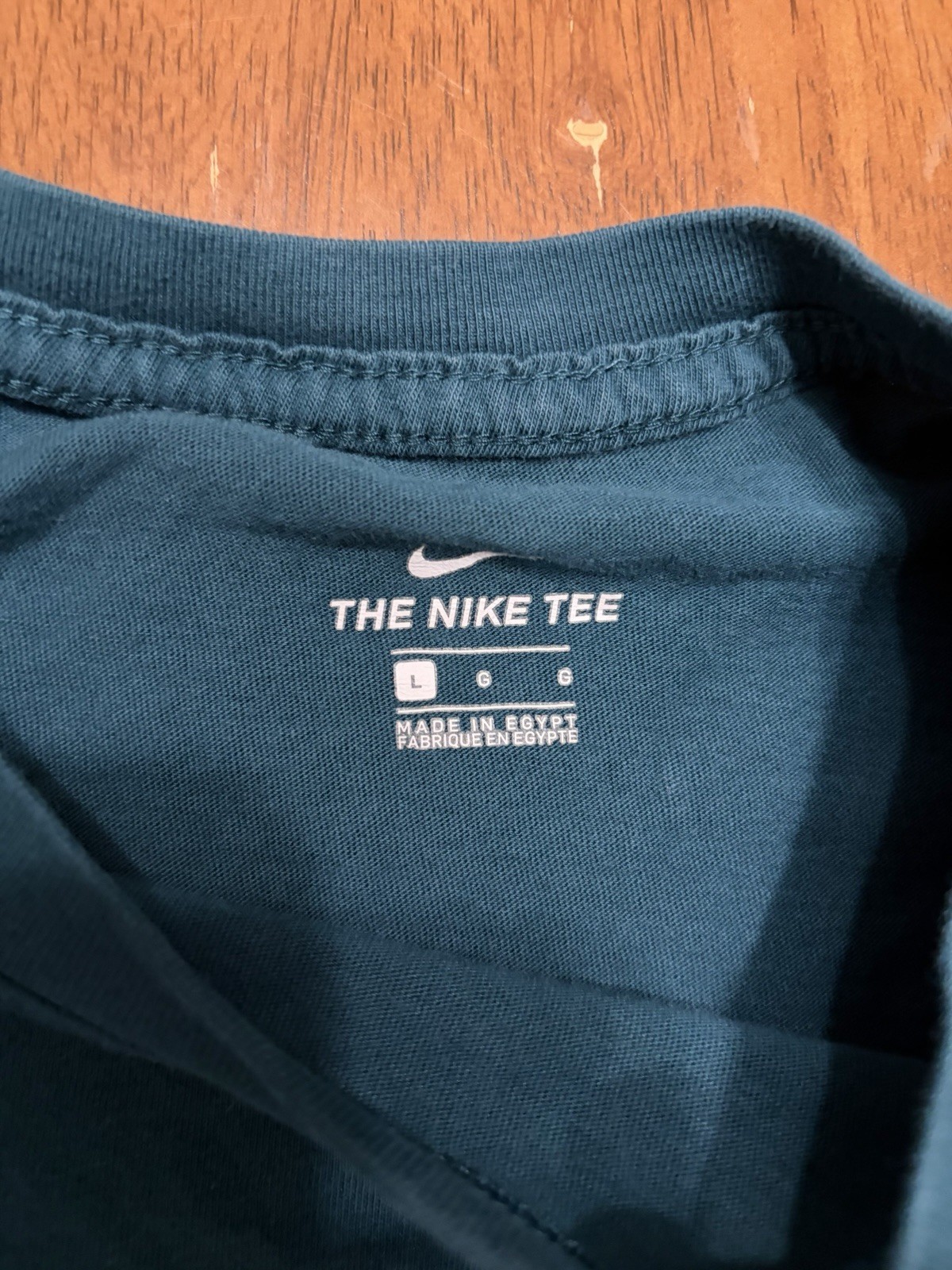 Nike The Nike Tee Men’s Blue Solid Long Sleeve Crew Neck Logo T-Shirt L