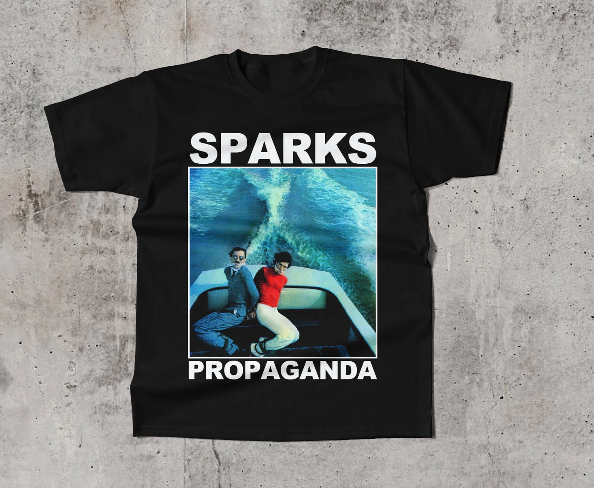 Sparks Band Propaganda Cotton Black T Shirt All Size For Fan TU94