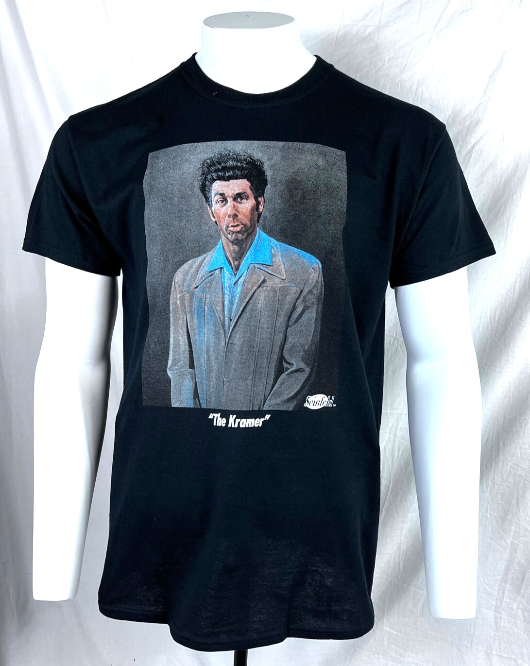 SEINFELD “THE KRAMER” KRAMER PORTRAIT ADULT BLACK T-SHIRT S M L XL FREE SHIPPING