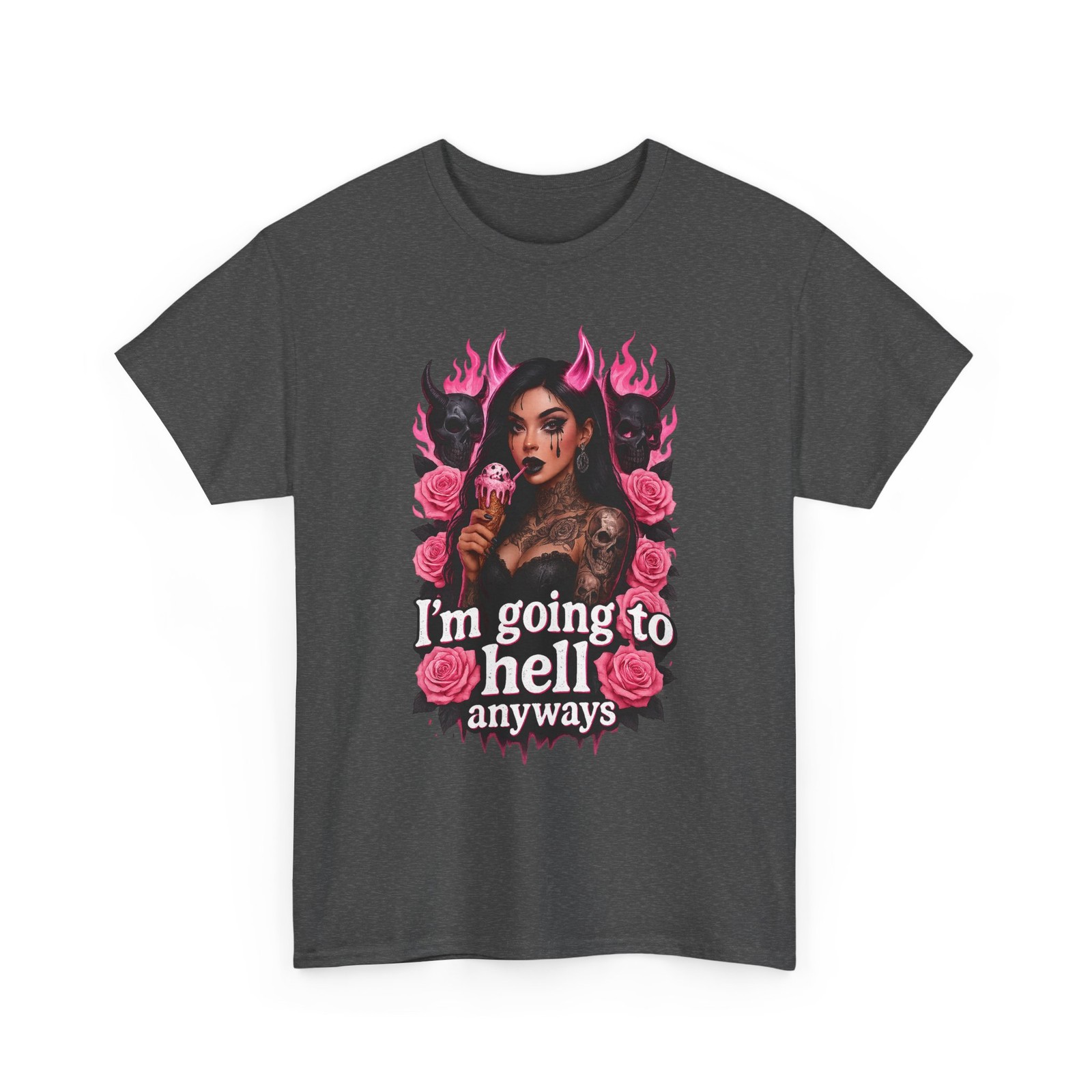 I’m Going To Hell Sarcastic Snarky Shirt, Funny Retro Adult Attitude Tshirt