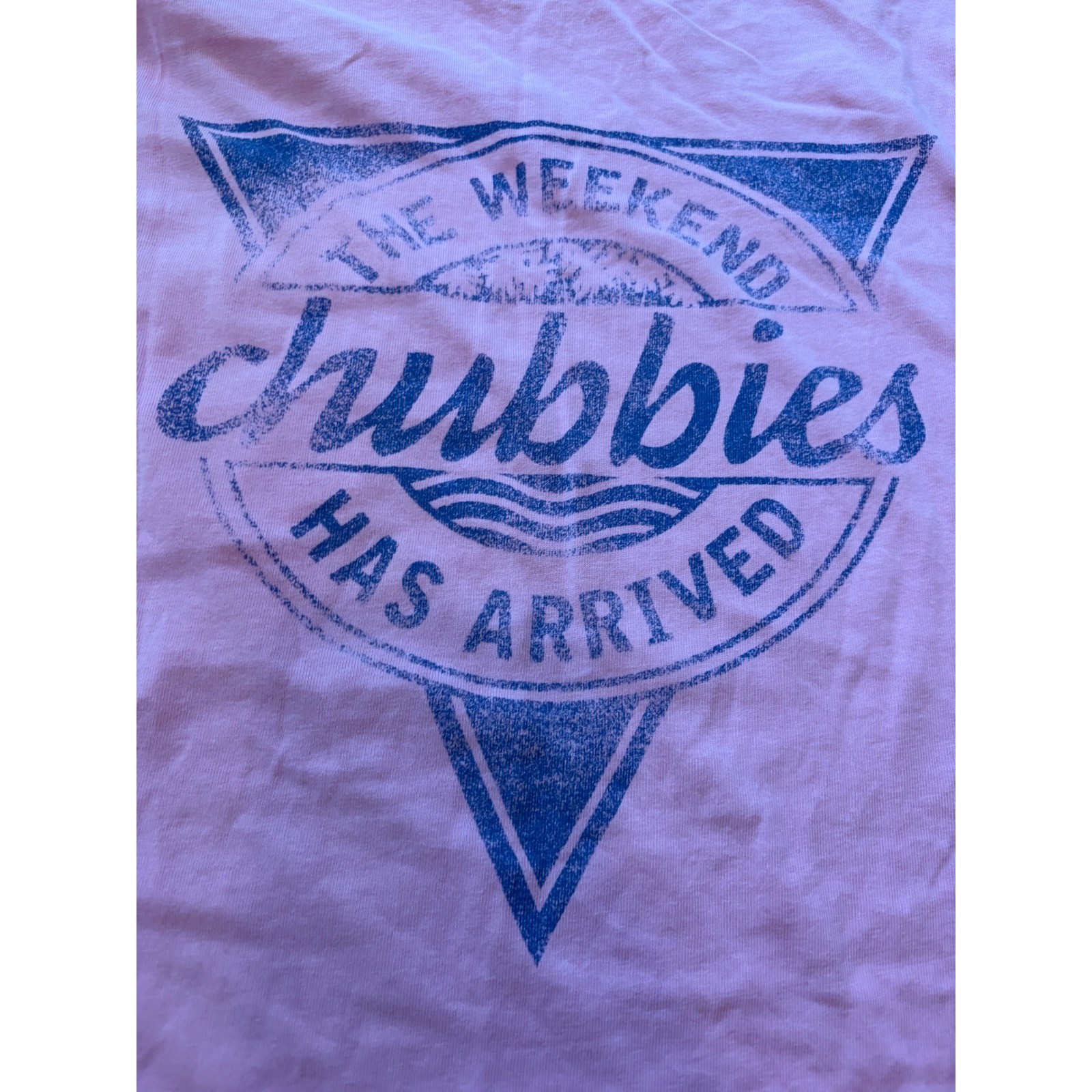 Chubbies Mens Pink The Weekend Has Arrived Graphic Pocket T-Shirt Size L
