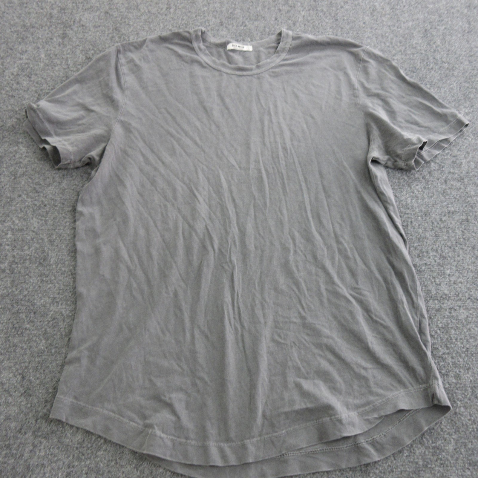 Buck Mason Shirt Mens Large Gray Short Sleeve Crewneck Tee Made USA Casual Top