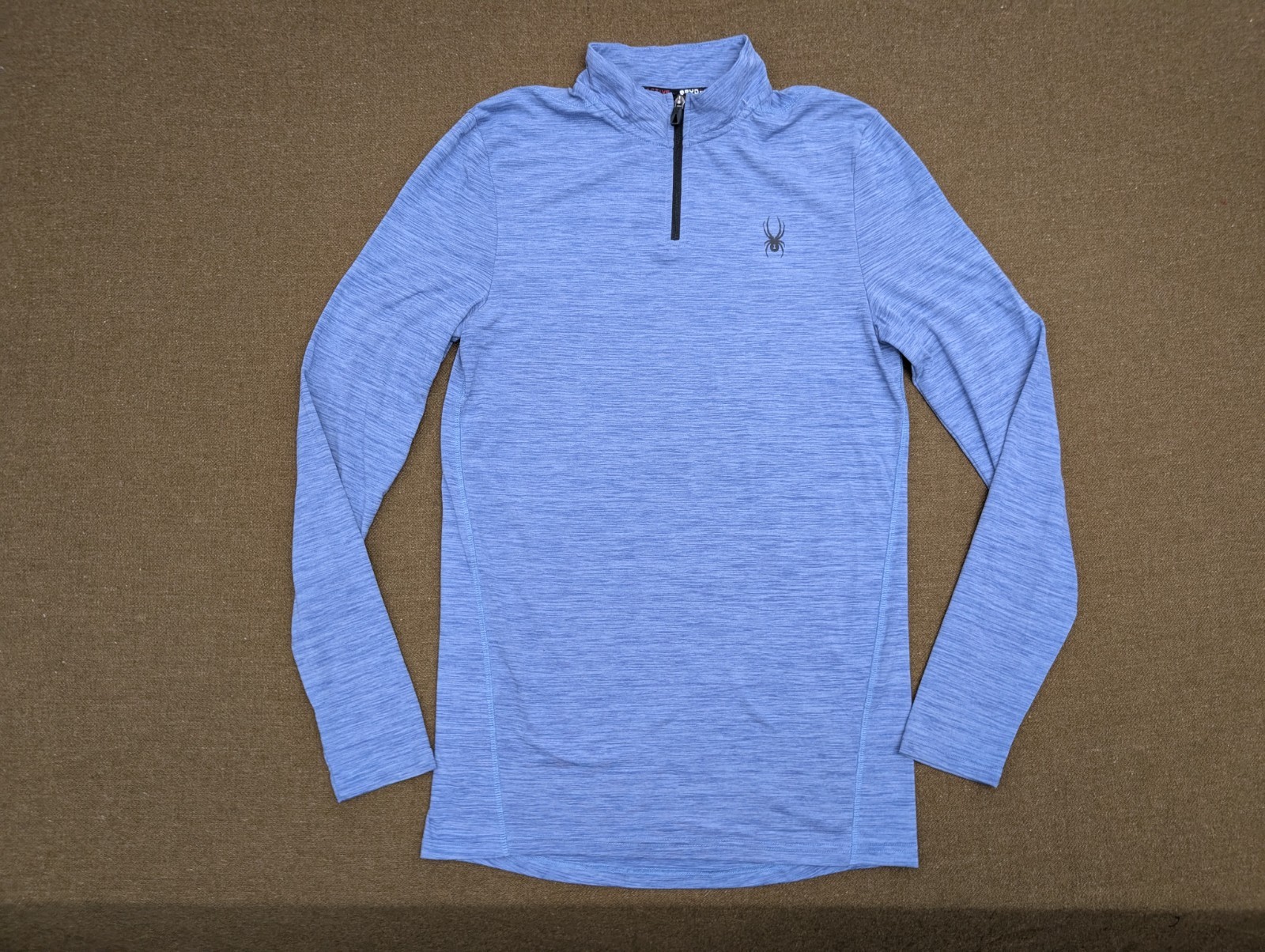 Spyder Active Athletic Shirt Sz Small Quarter Zip Pullover Blue Athleisure 1210