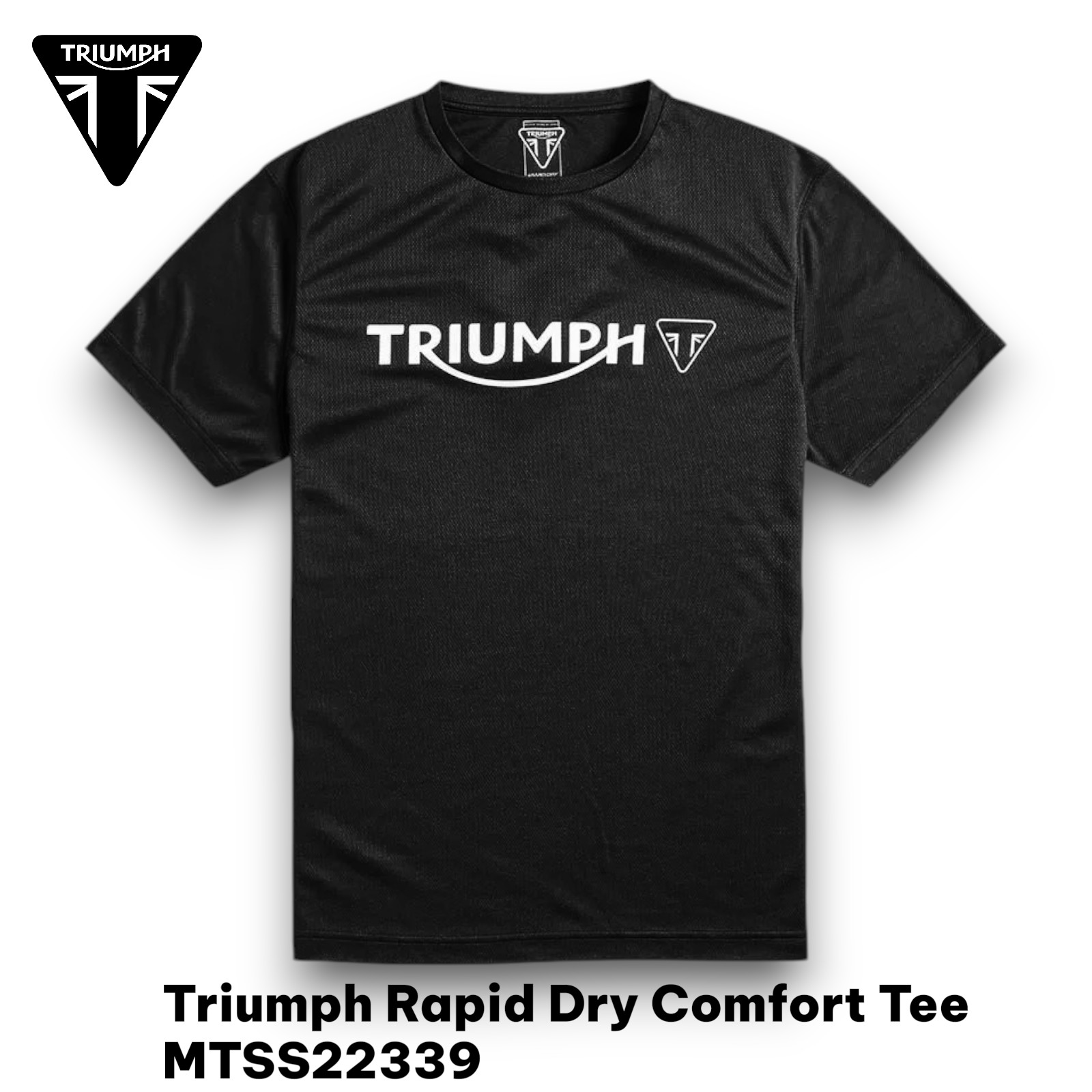 Genuine Triumph Rapid Dry Comfort Tee – MTSS22339 Motorcycle Apparel Tshirt