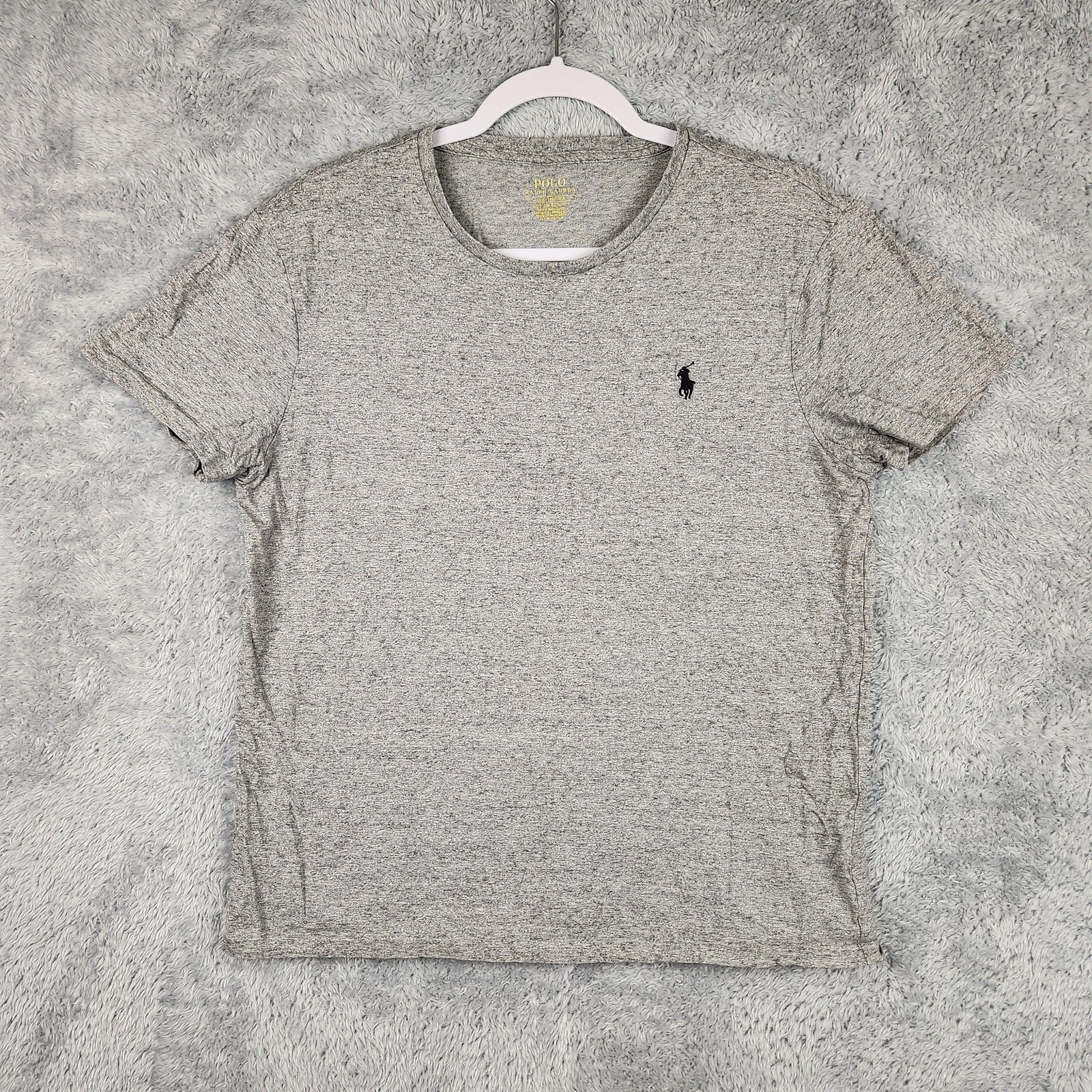 Polo Ralph Lauren Shirt Mens Large Gray Custom Slim Fit Small Pony Logo Classic