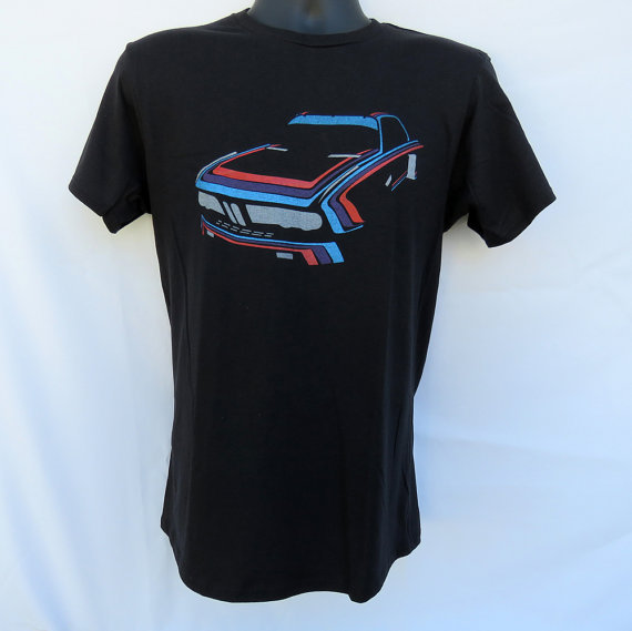 BMW 3.0 CSL T SHIRT BLACK MARTINI ROSSI RACING RALLY RACE CHAMPION NURBURGRING
