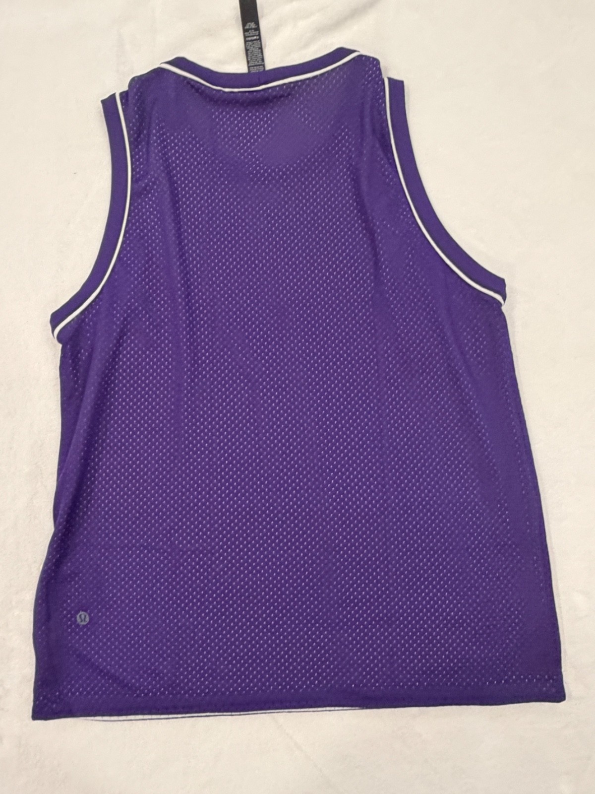 Lululemon Double Layered Mesh Reversible Tank Purple/White Men’s Medium NWT